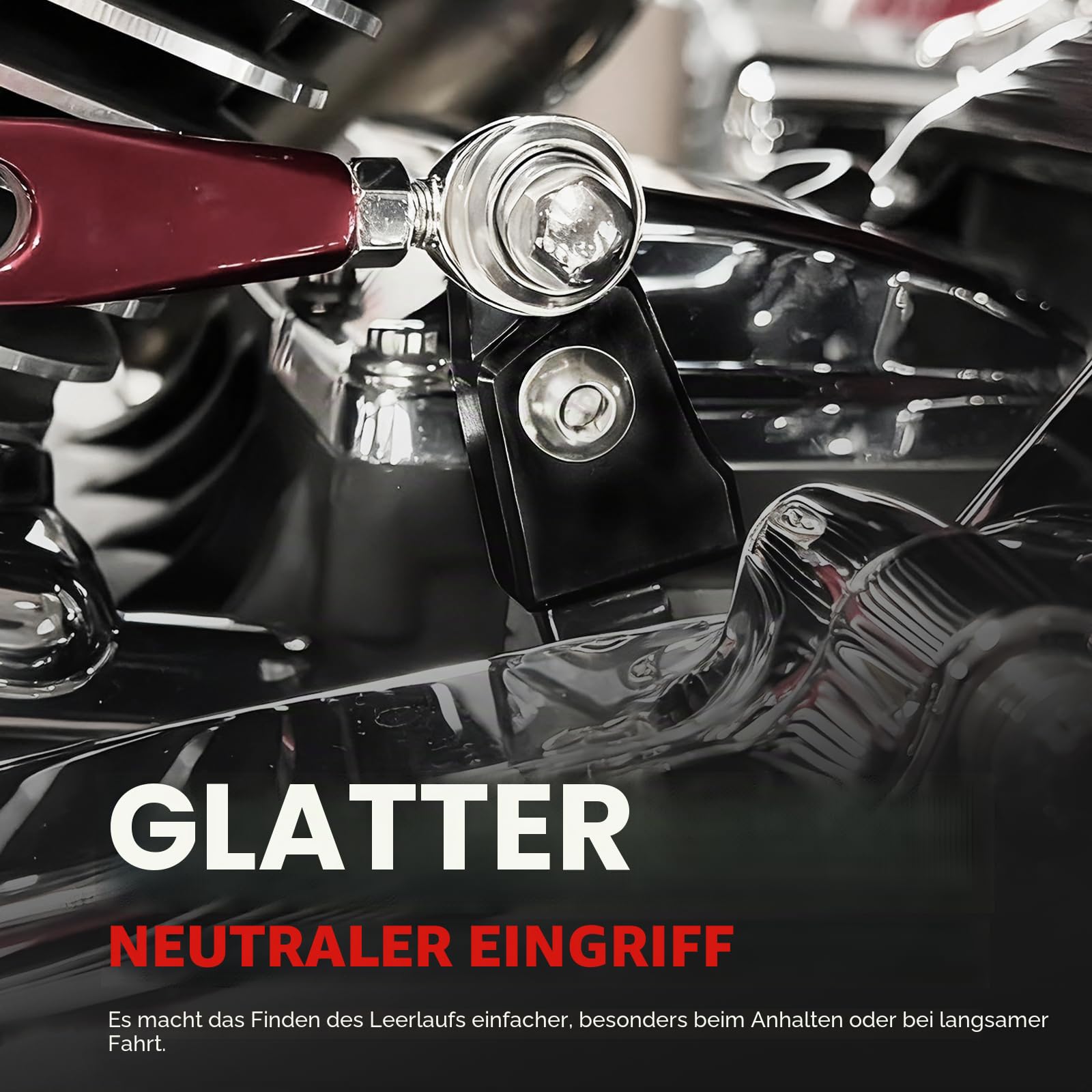 EZ Shift Neutral Gear Assist Kit für Harley Touring Dyna Softail Doppelnockenmotor Schwarz
