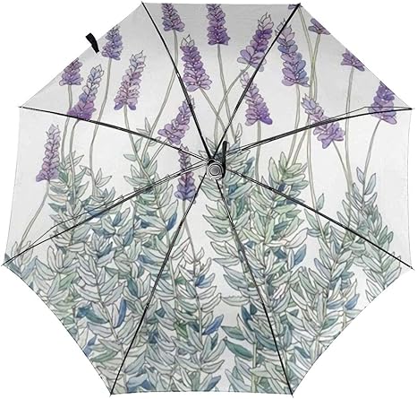 Amazon ラベンダーイラスト 折りたたみ傘 軽量 自動開閉 晴雨兼用 耐風構造 日傘 遮熱 高耐久度 超撥水 梅雨対策折り畳み傘 ケース 収納ポーチ付き ゆみな 折りたたみ傘 通販
