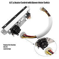 Vista 5 de Panel de control climático HVAC para Jeep Wrangler TJ 1999-2004 Interruptor de control del selector de calentador, panel de calentador climático