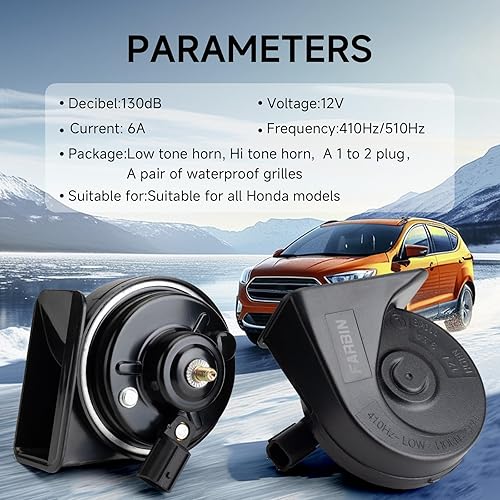 Vista 79 de FARBIN Bocina de coche compatible con Toyota/Lexus/Subaru 12V Bocinas automáticas impermeables con 1 a 2 tapones de bocina para Toyota