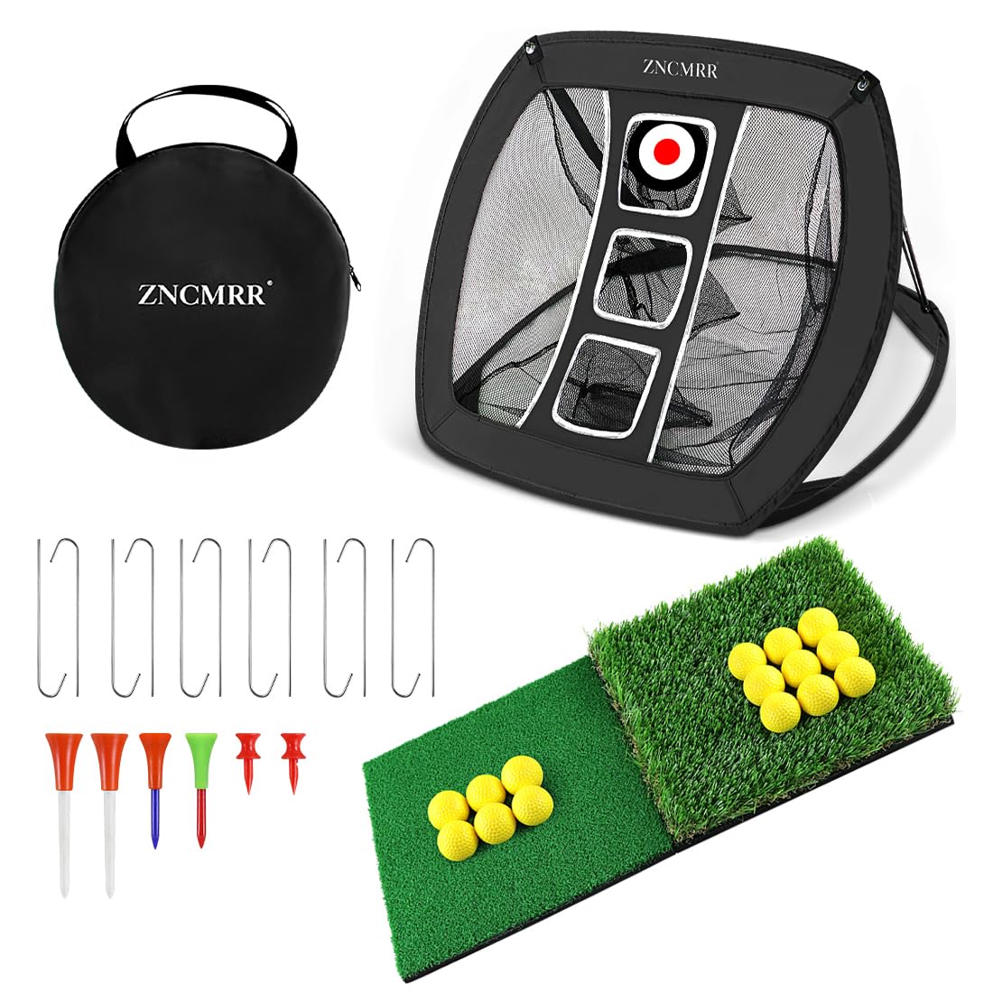 ZNCMRR Pop Up Golf Chipping Net 37-Piece