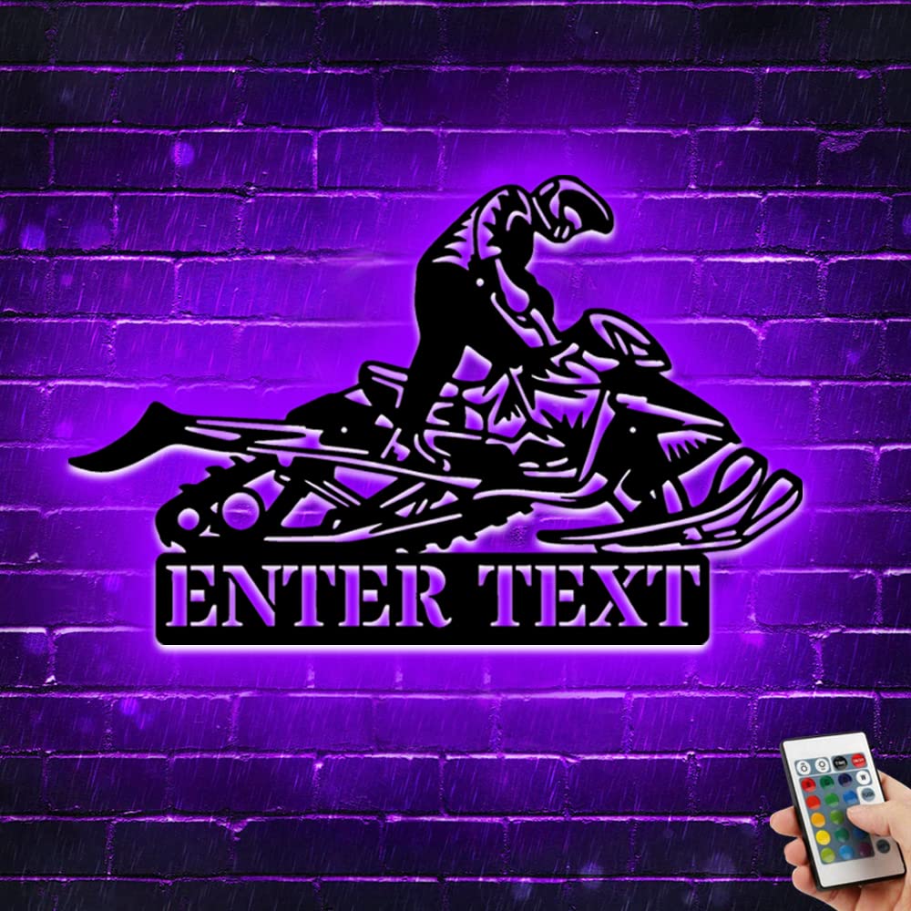Custom Dirt Bike Metal Wall Art With LED Light Motocross Wall Hanging Night Light Personalized Motocross Name Neon Sign Lamp Decoration For Room Motorcycle Home Decor Motorcycle Biker Lover Gift