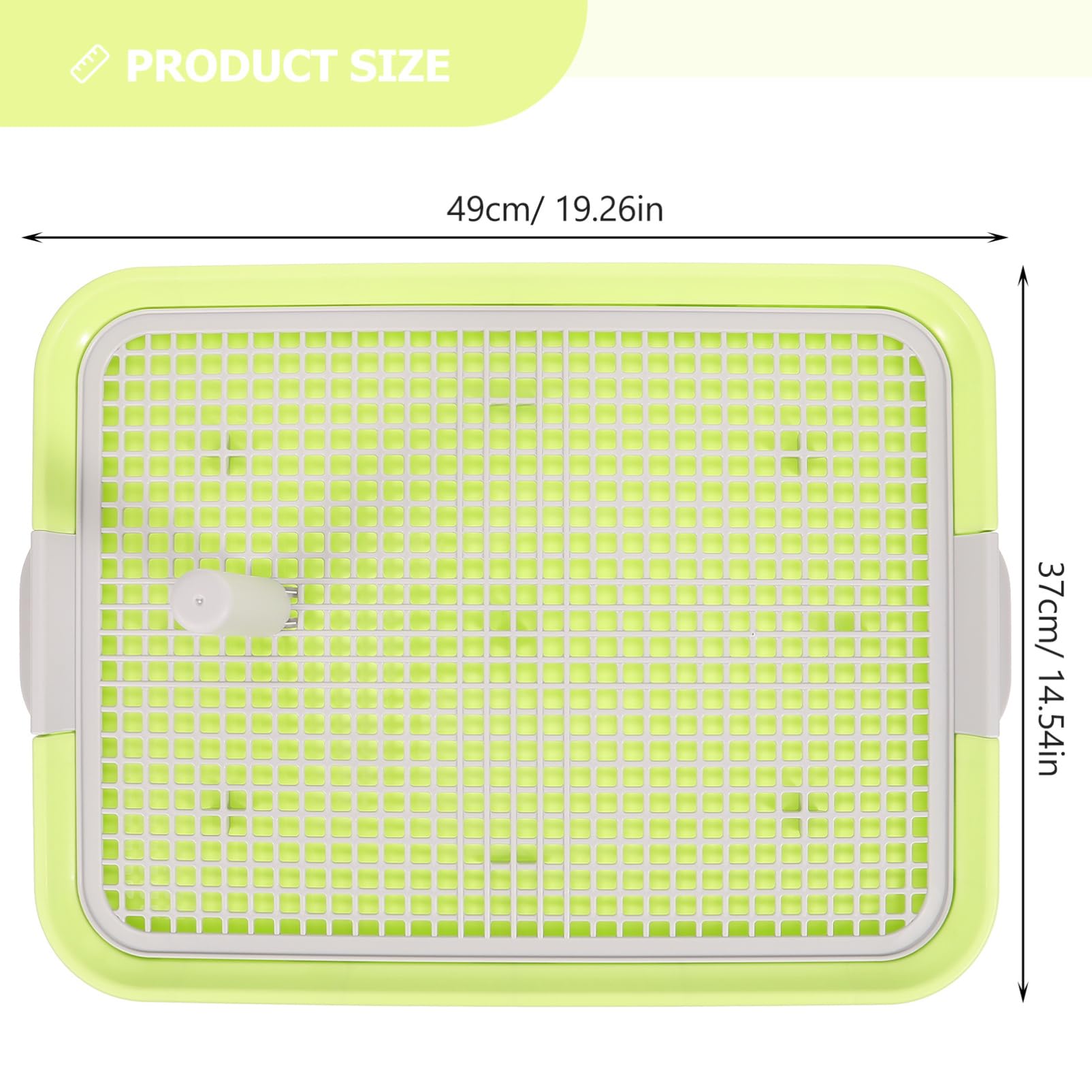 Toilette pour Chien Intérieur Antidérapante, Grille Détachable, Plastique