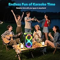 Vista 7 de Altavoz Bluetooth de 160 W, inalámbrico, portátil, portátil, grande, potente, sonido de graves profundos, TWS, altavoces grandes para fiestas