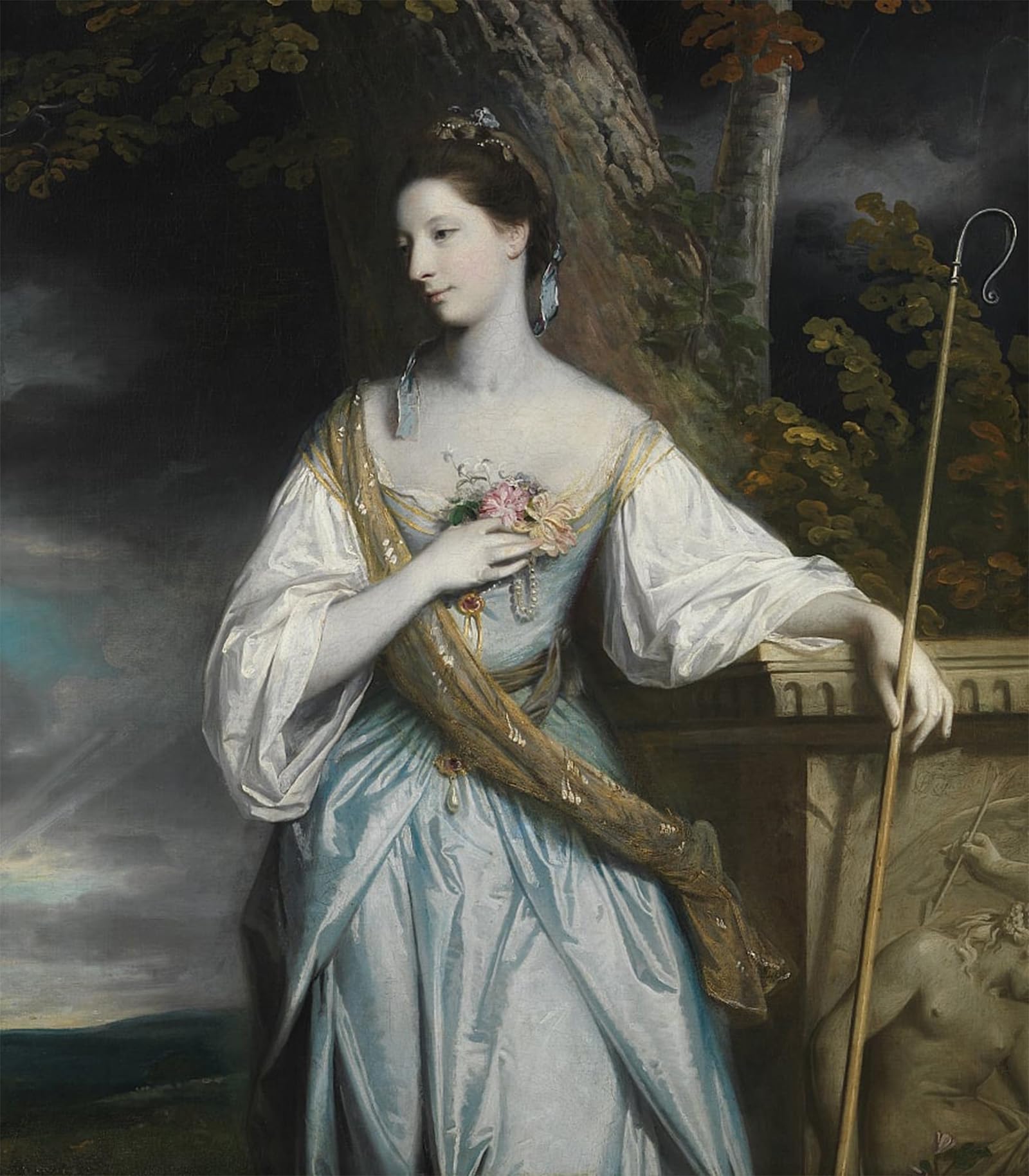 ARTXLXXBN Famous Art Print Poster Vintage Wall Art Anne Dashwood Later Countess of Galloway by Joshua Reynolds Canvas Art Poster for Home Decor 60x90cm
