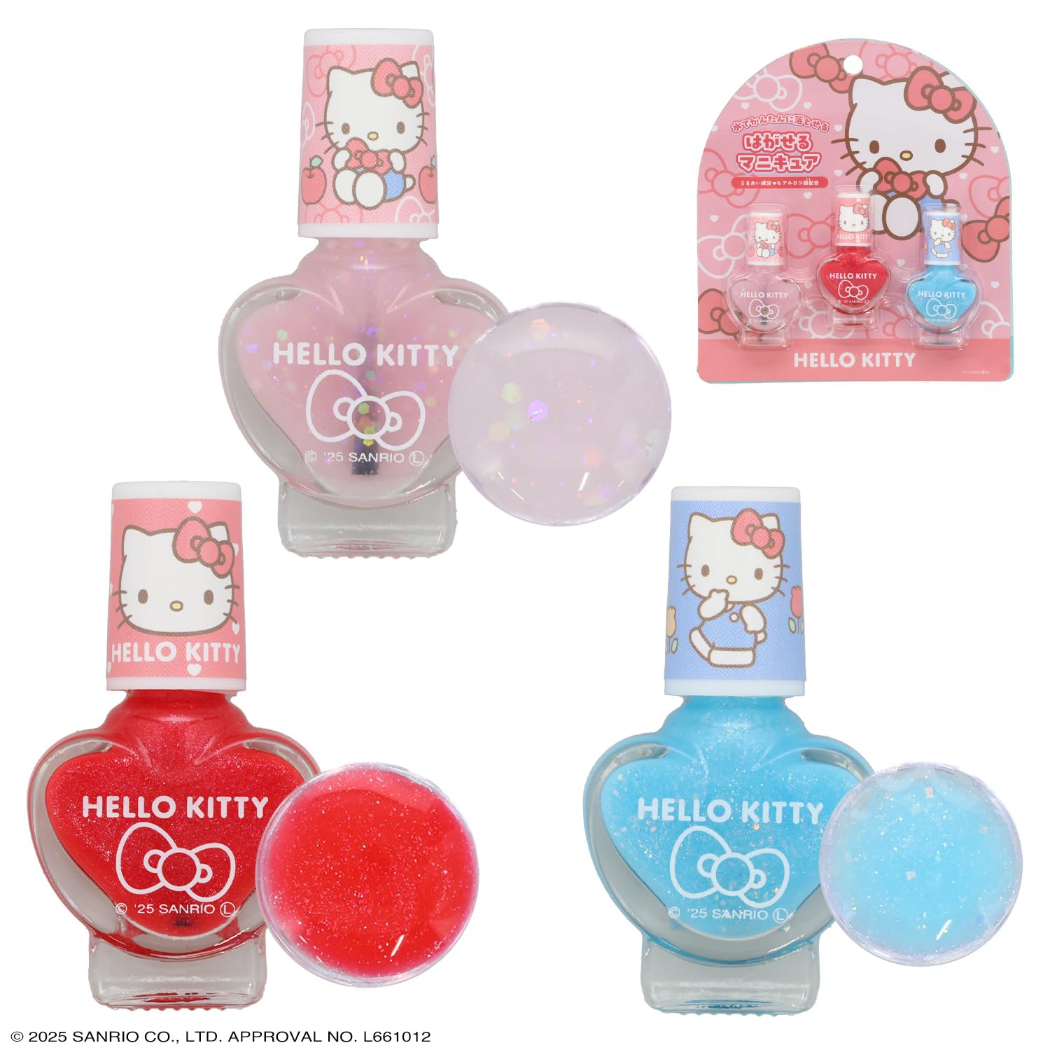 Amazon.co.jp: shobido 粧美堂 サンリオ はがせるマニキュア 3本