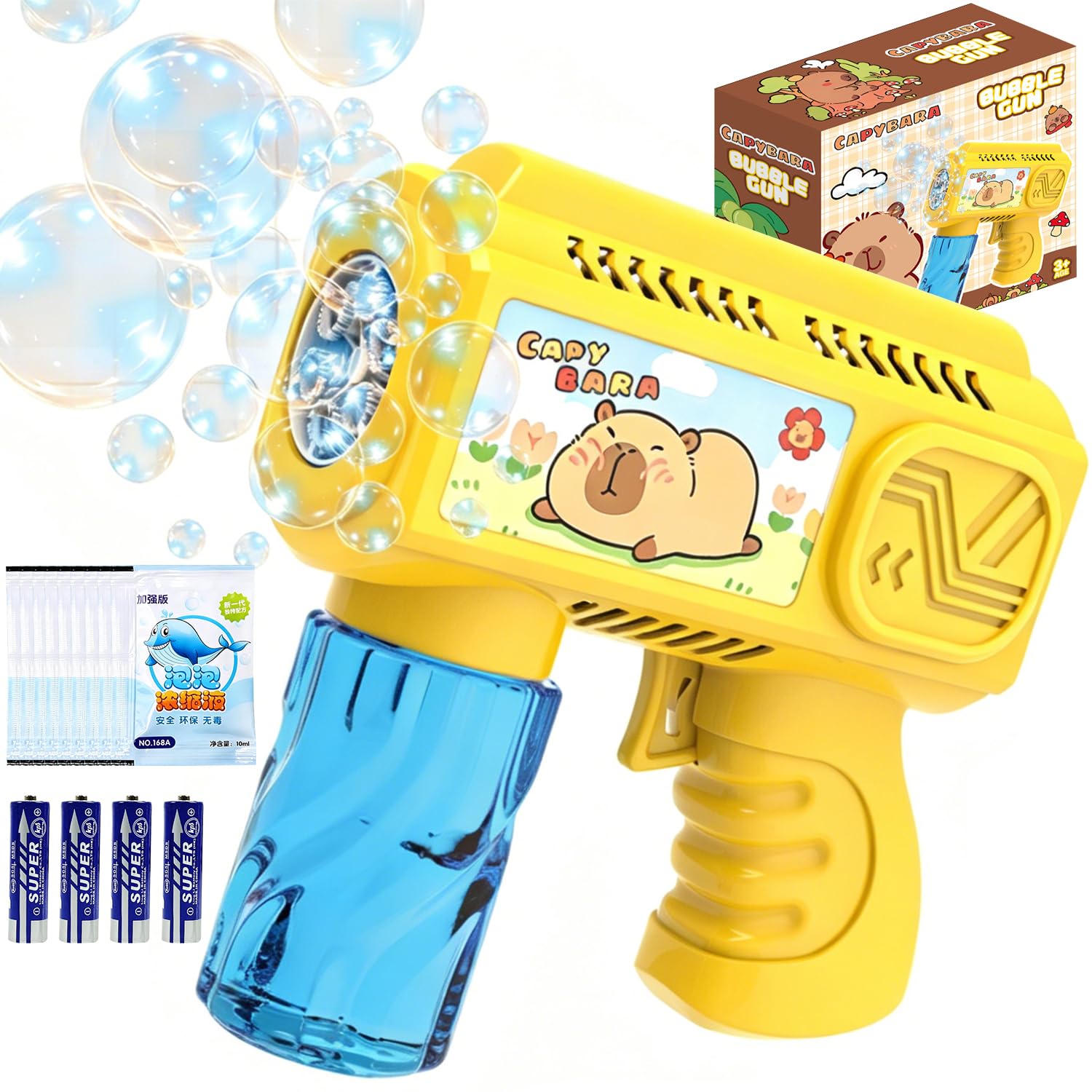 Capybara Bubble Guns for Kids, Automatic Bubble Machine for Kids, Capybara Bubble Makers with Lights, Bubbles Blower for Children, Summer Toy, for Outdoor Party Wedding Birthday-D — image 1