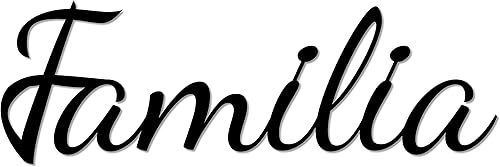 Familia - Letrero de metal con texto en inglés, decoración de pared, decoración de pared, 3 tamaños, 13 colores, 24 pulgadas, negro, marido, esposa,