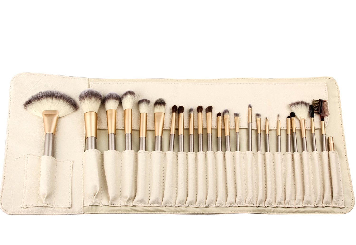 Cheerlife 12/18/24 Pieces Make Up Brush Set Cosmetic Brush Eye Shadow Brush Blush Brush with Leather Case for eye shadow, Lip Concealer