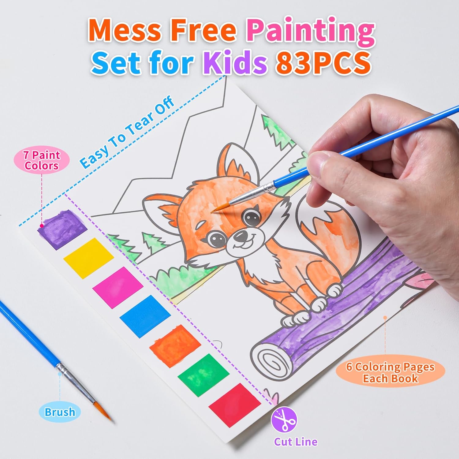 Rotu Party Favors for Kids 4-8 27 Packs Goodie Bags Stuffers for Kids Paint with Water Coloring Books for Toddlers Birthday Party Favors Return Gifts for Boys Girls Classroom Prizes, 83Pcs