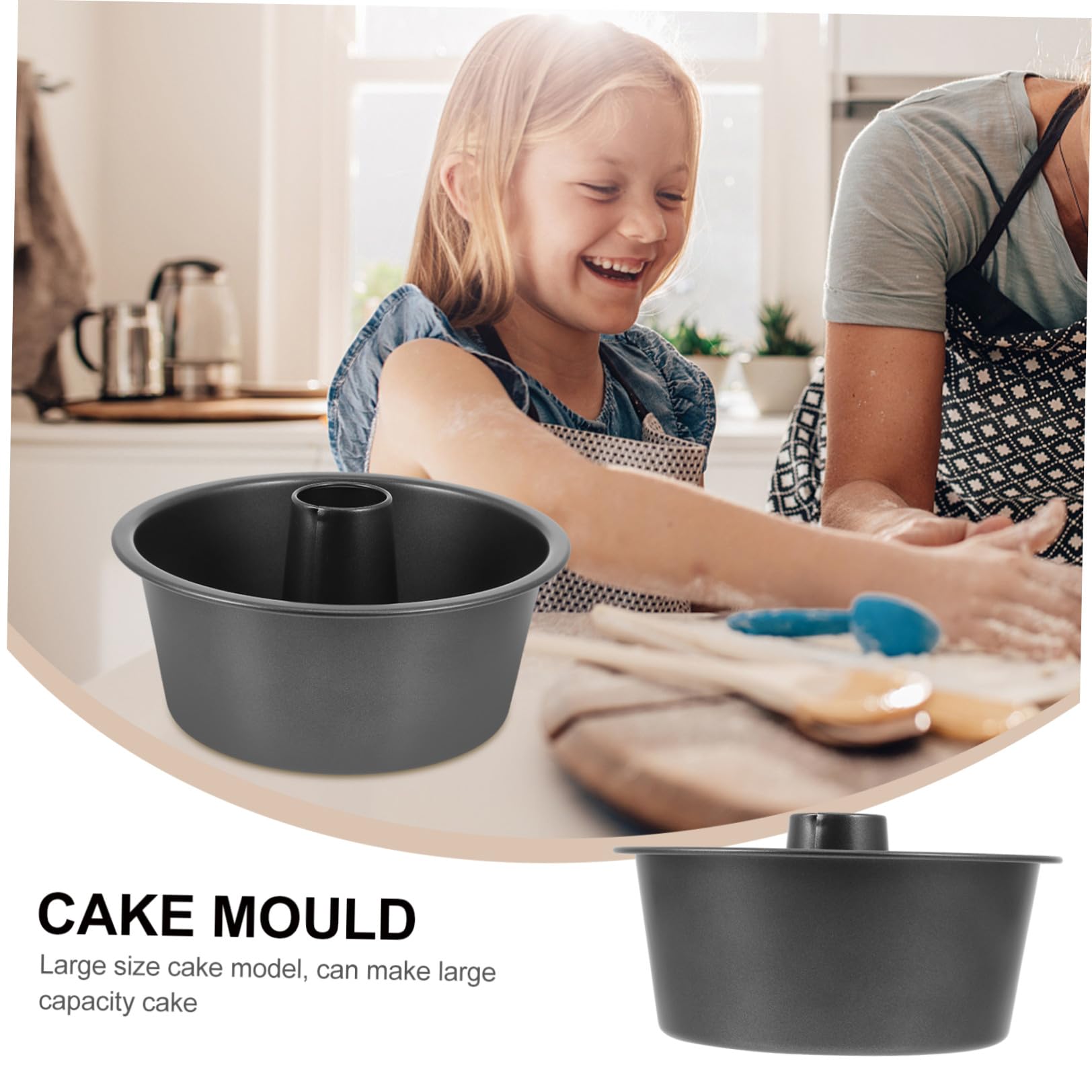 Moule à Gâteau Angel Cake Rond Creux Noir, Célébration Halloween