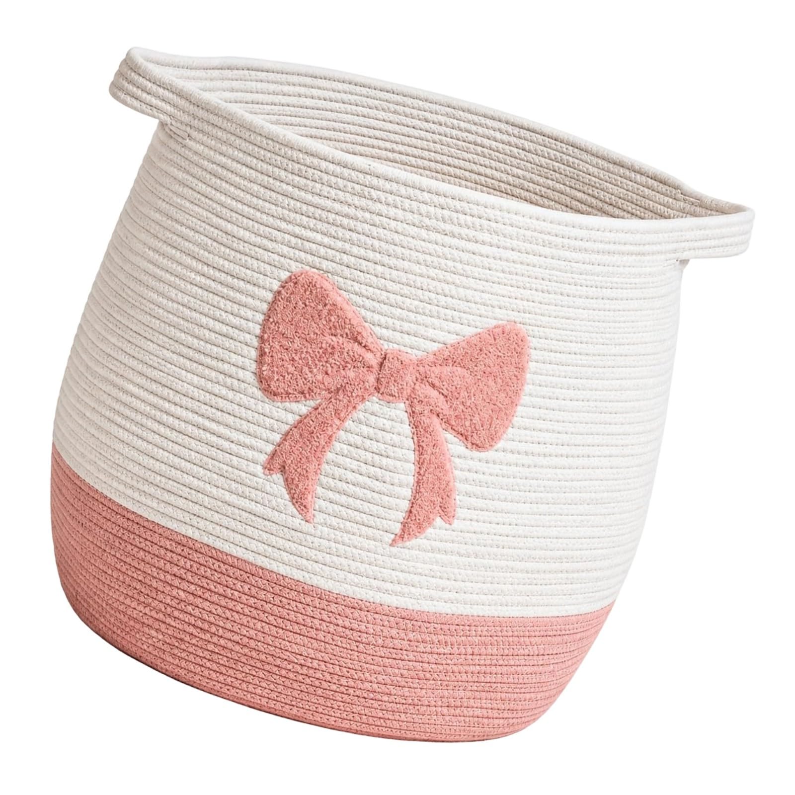 Zxfdsfdbnm Rope Storage Basket Nursery Organizers Handwoven Basket for Clothes Toy Diapers and Blankets Rope