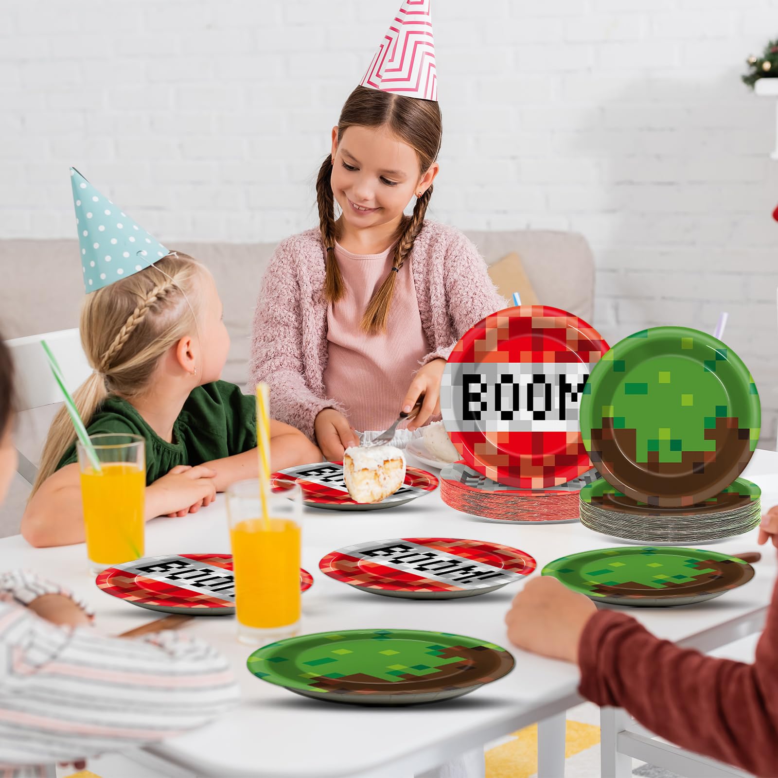 Minecraft Birthday Party Plates Minecraft Birthday Party Deluxe Kit — free download