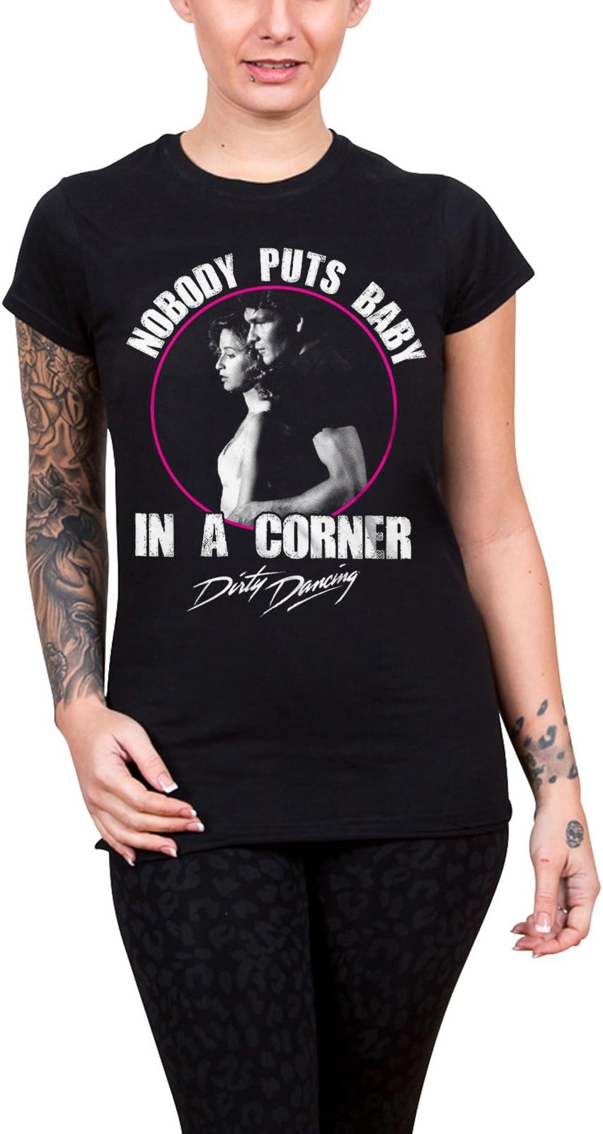 T Shirt Nobody Puts Baby In A Corner Official Womens Junior Fit