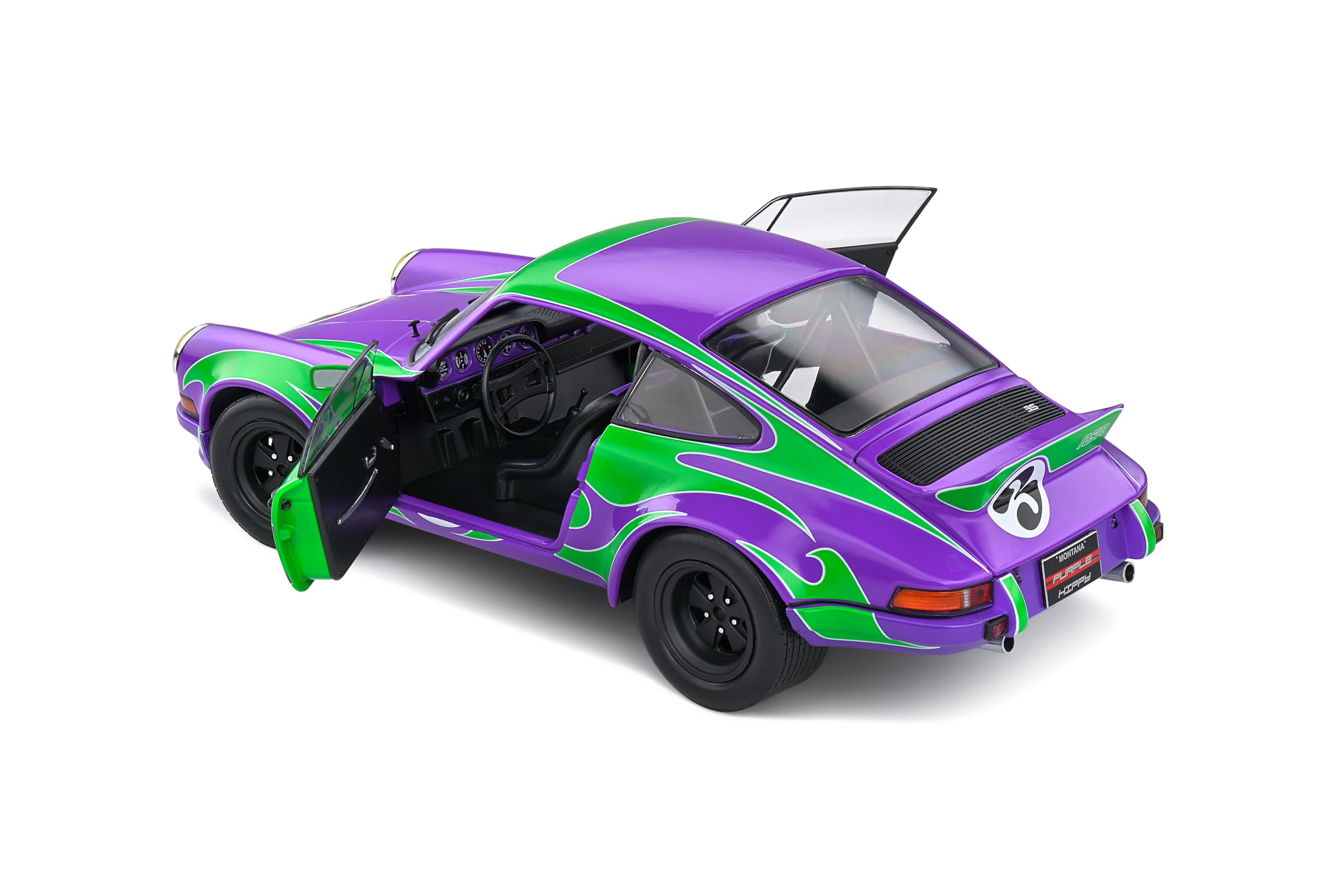 Solido S1801117 1:18 Hippy Tribute 1973 Porsche, viola/verde