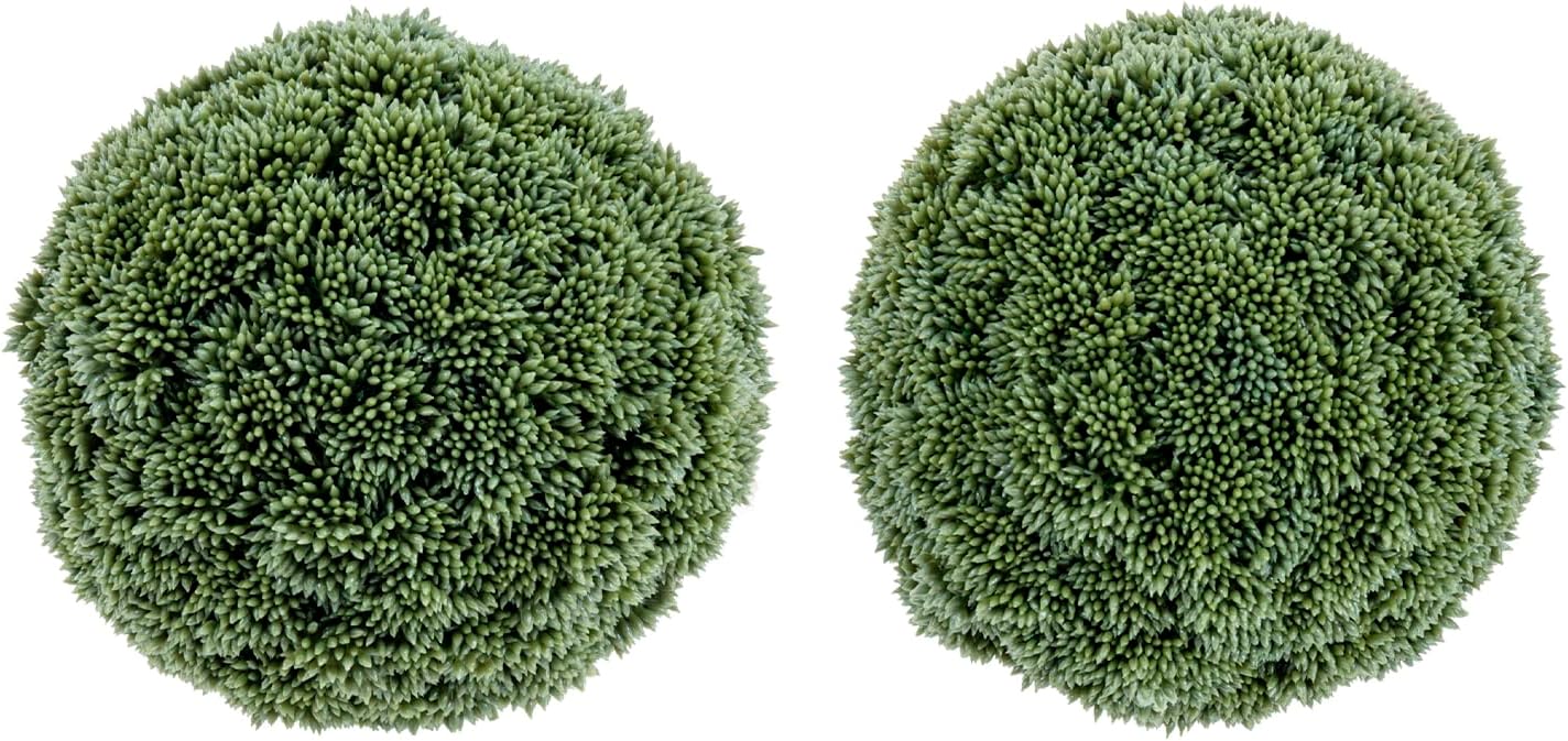 MyGift 6 Inch Faux Topiary Ball, Lifelike Decorative Artificial Boxwood Ball Set of 2