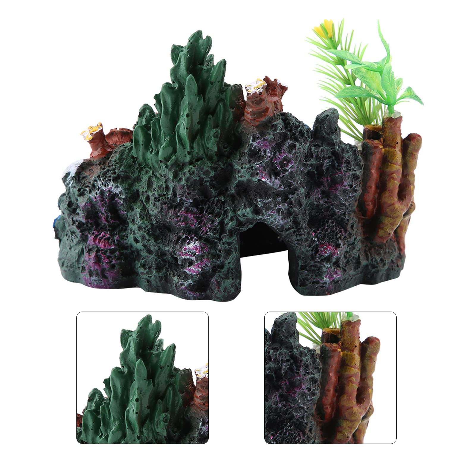Decorazione per Acquario in Resina, Grotta Di Corallo Artificiale, Ornamentale Barriera Corallina, Decorazione Acquatica per Pesci, Per Salamoia Acqua Dolce