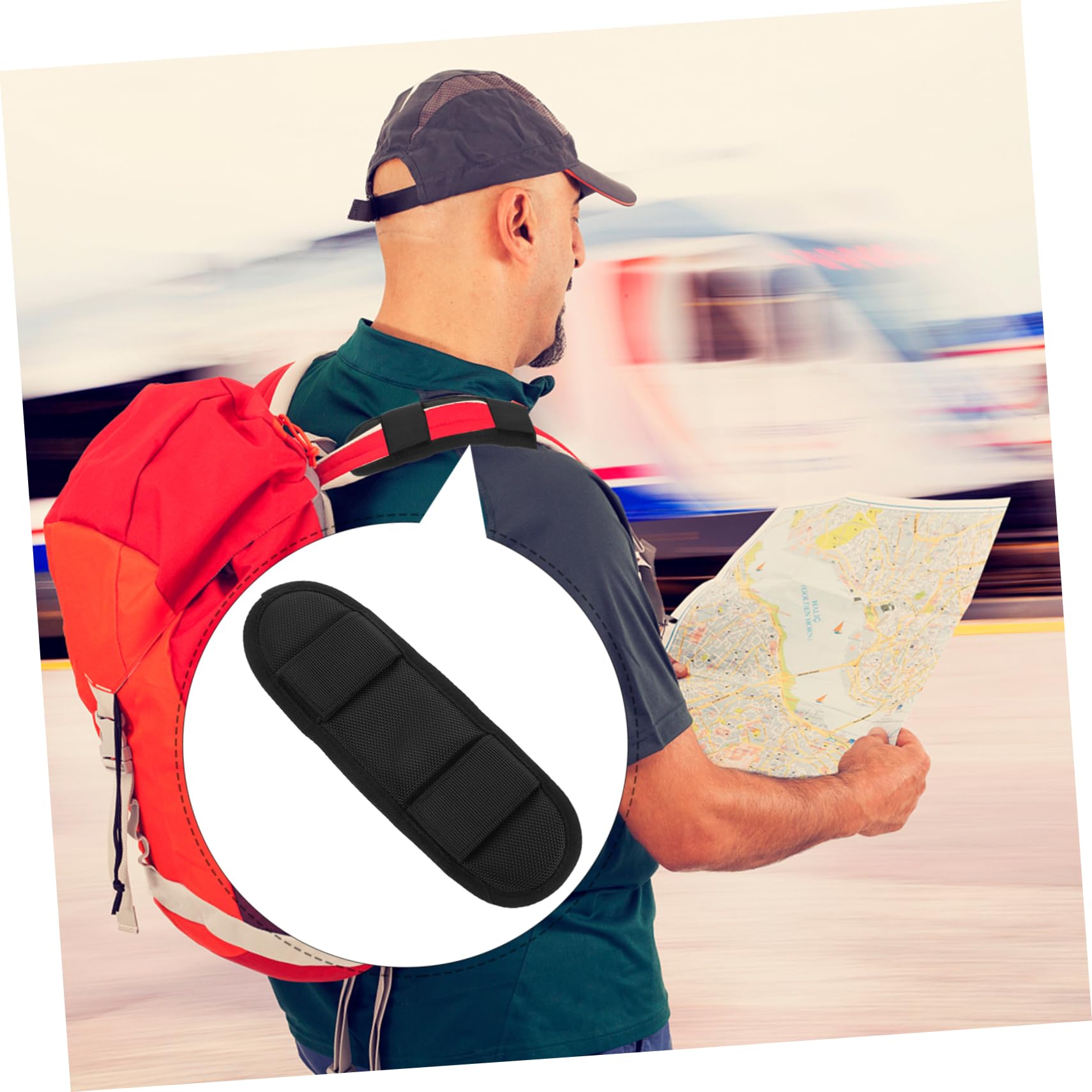 VILLCASE Removable Shoulder Pad for Backpack Straps Durable Weight Reducing Cushion for Laptop Bags Camera Cases Crossbody Bags and Guitars