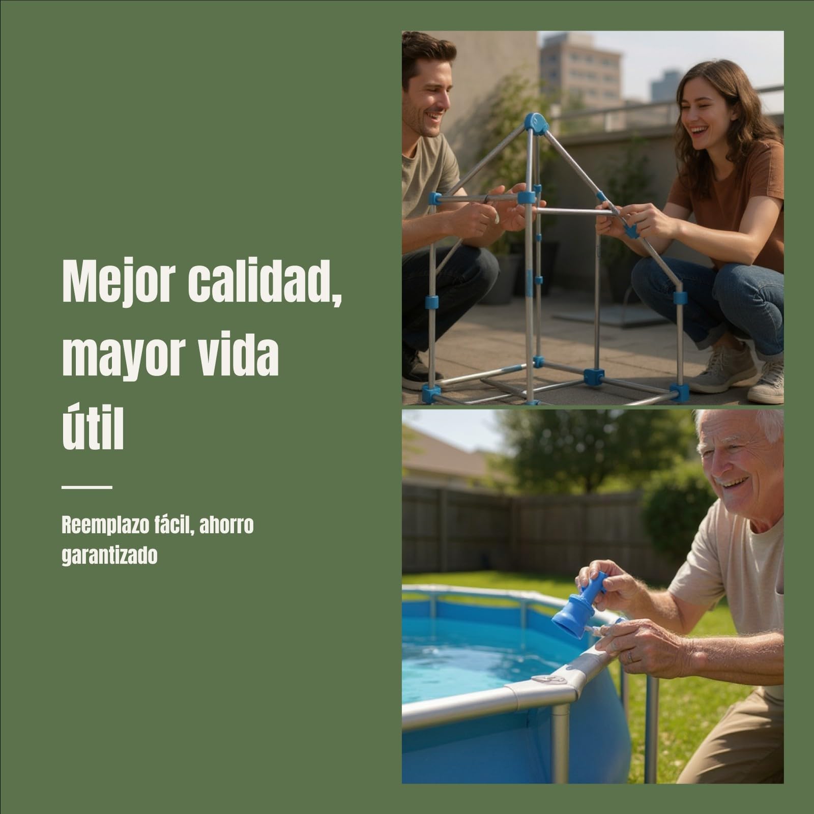 Marco de Soporte de Esquina de Reemplazo de Hardware de Junta de Esquina Accesorios para Piscinas