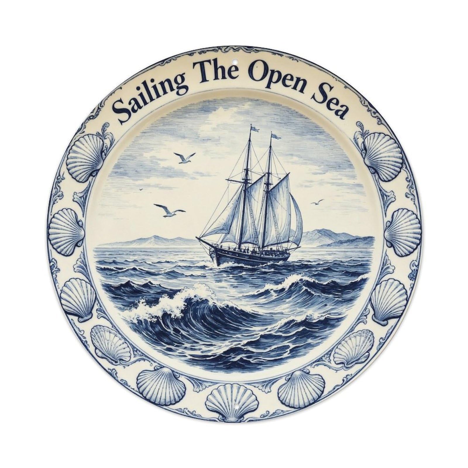 Sailing The Open Sea Metal Tin Sign Plaque