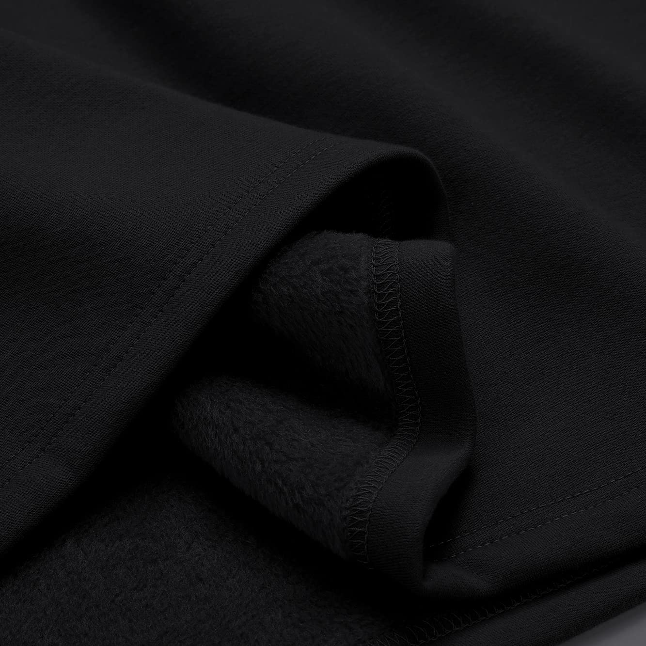 Ylingjun - Gonna da donna in jersey caldo foderato in caldo pile elastico in vita a una linea svasata invernale, nero, XX-Large
