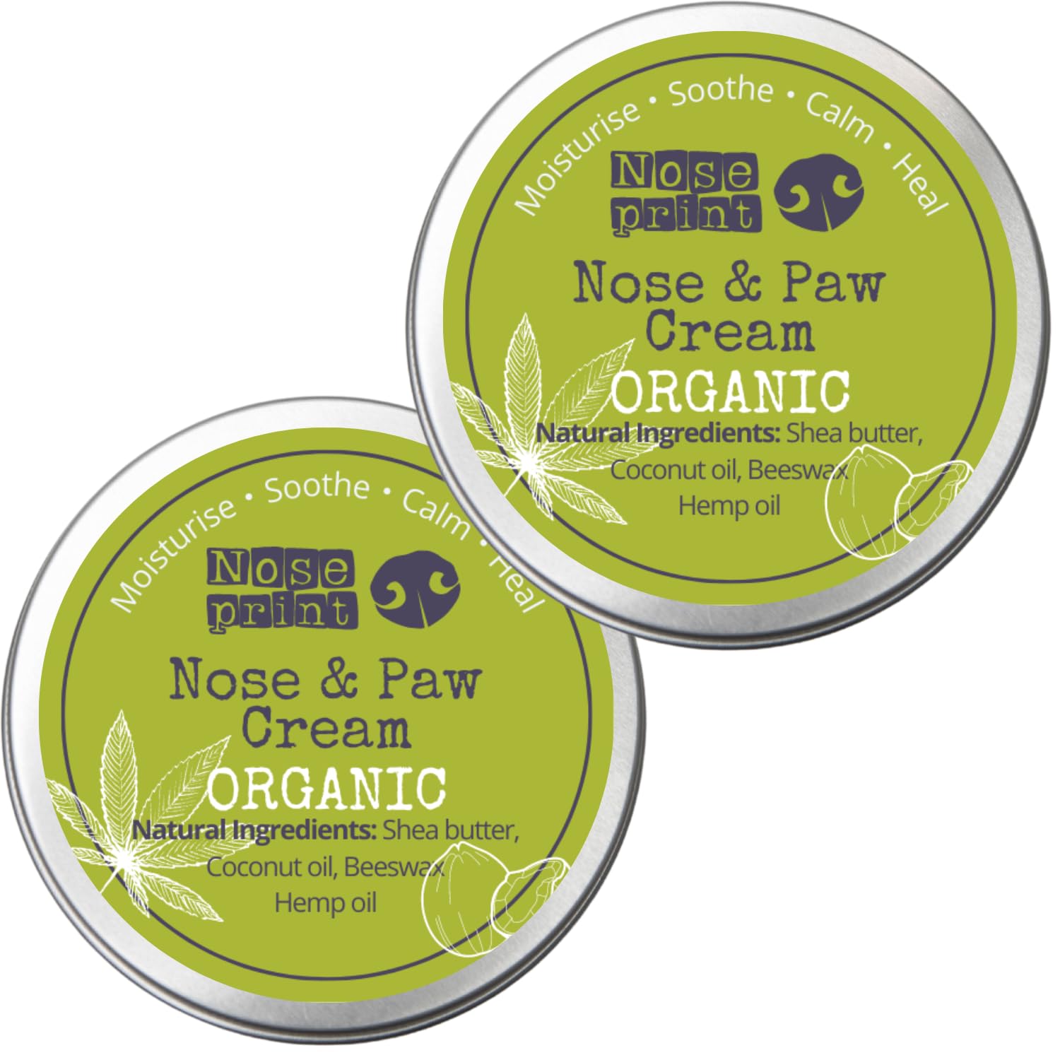 Organic 30ML 100% Natural Dog Nose & Paw Balm Protector | For Dogs Moisturiser Moisturises And Conditions Relieves Dry Cracked Pads (30ML, 1), White