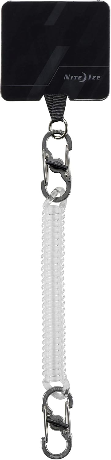 Nite Ize Hitch Plus Tether - Phone Case Anchor and Tether for Drop Protection - Clear Tether