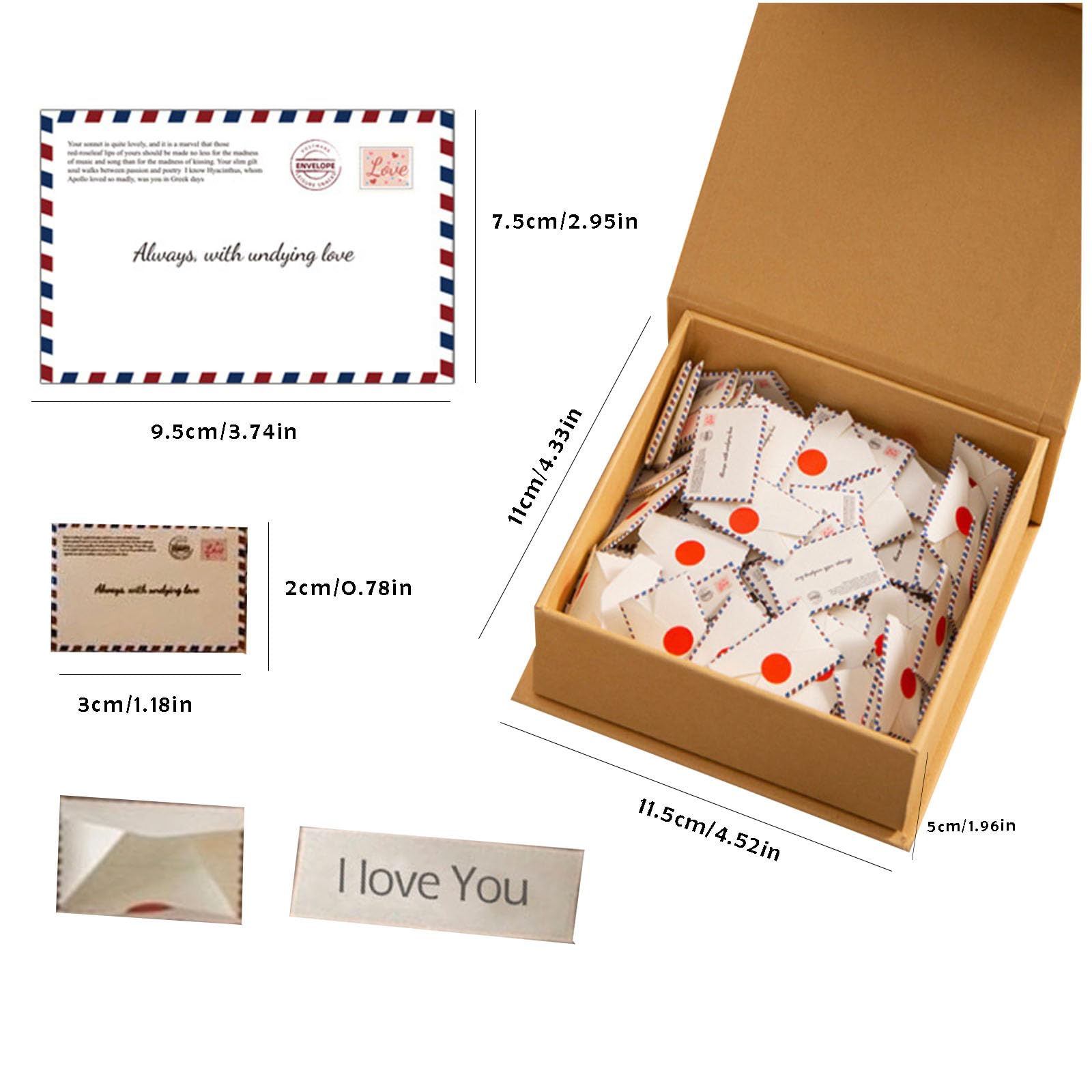 Amazon.com : Love Letter box, Tiny Love box, Mini cards with