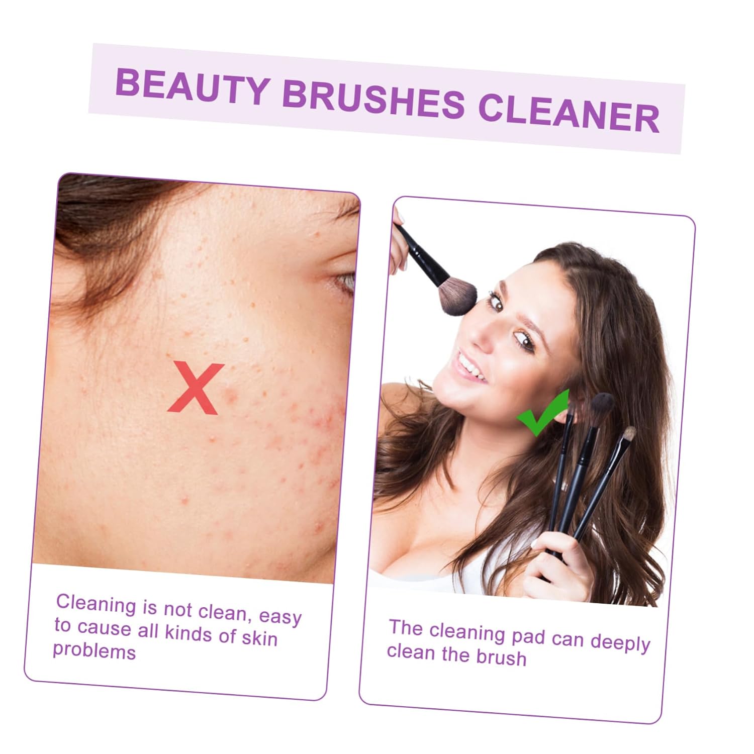 MERRYHAPY Egg Cleaning Brush Makeup Brush Mat Cleaner Scrubber for Beauty Cleaner
