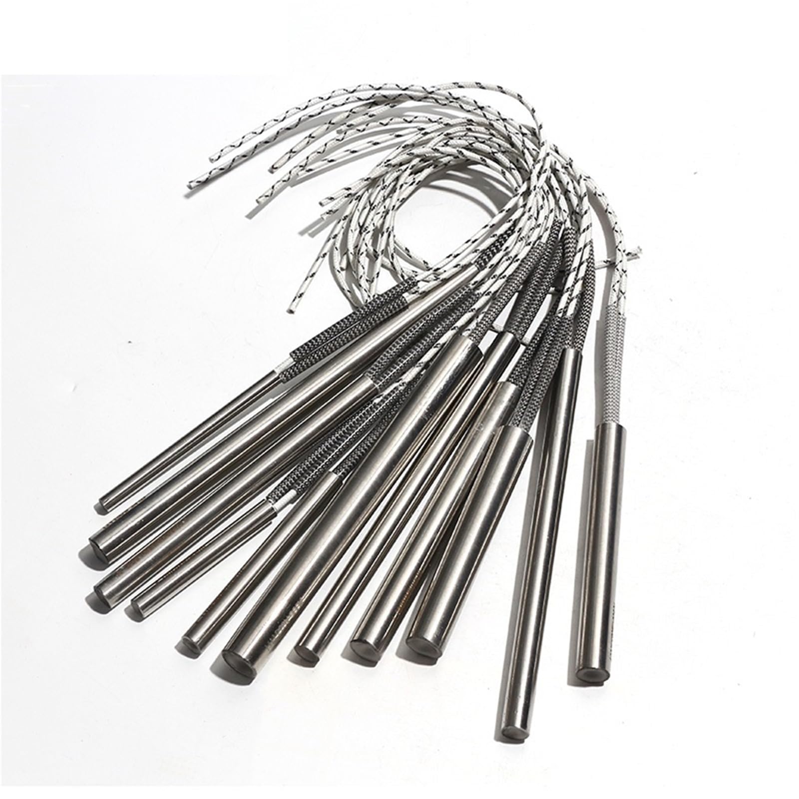 5 szt. Forma gwintowana pojedyncza głowica grzewcza 220 V 6 mm 8 mm 10 mm 316SUS rezystancja nagrzewnicy kasety do przemysłu opakowaniowego 5 szt. (220 V 420 W 8 x 130 mm)