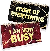 FancyLand Funny Snarky Desk Signs - 30 Flip-Over Messages for Office Decor, Coworker Gifts & Desktop Humor