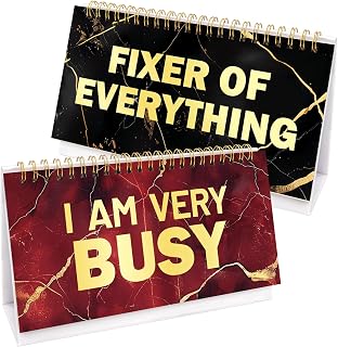 FancyLand Funny Snarky Desk Signs - 30 Flip-Over Messages for Office Decor, Coworker Gifts & Desktop Humor