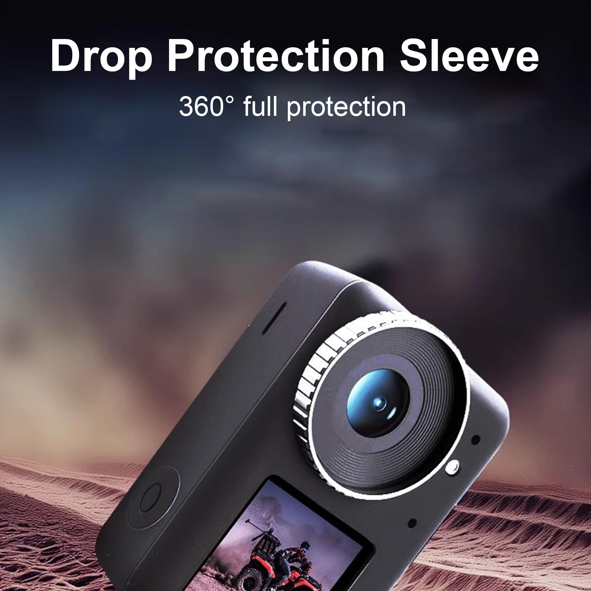 Protection Écran Verre Trempé + Cache Lentille Silicone Pour DJI Osmo Action 5 Pro | Anti-Rayures 9H
