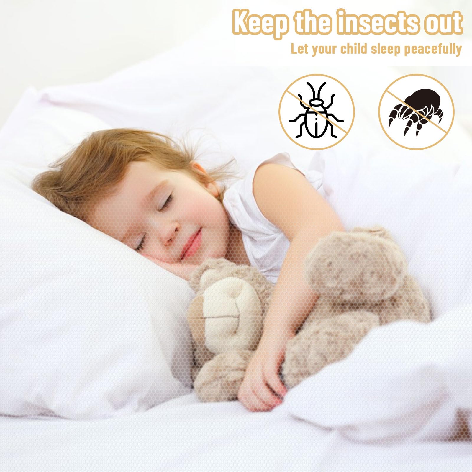 Moustiquaire de Lit Universelle, Auvent et Ciel de Lit pour Lits Simples et Doubles, Installation Rapide, Idéale pour la Chambre et Le Voyage