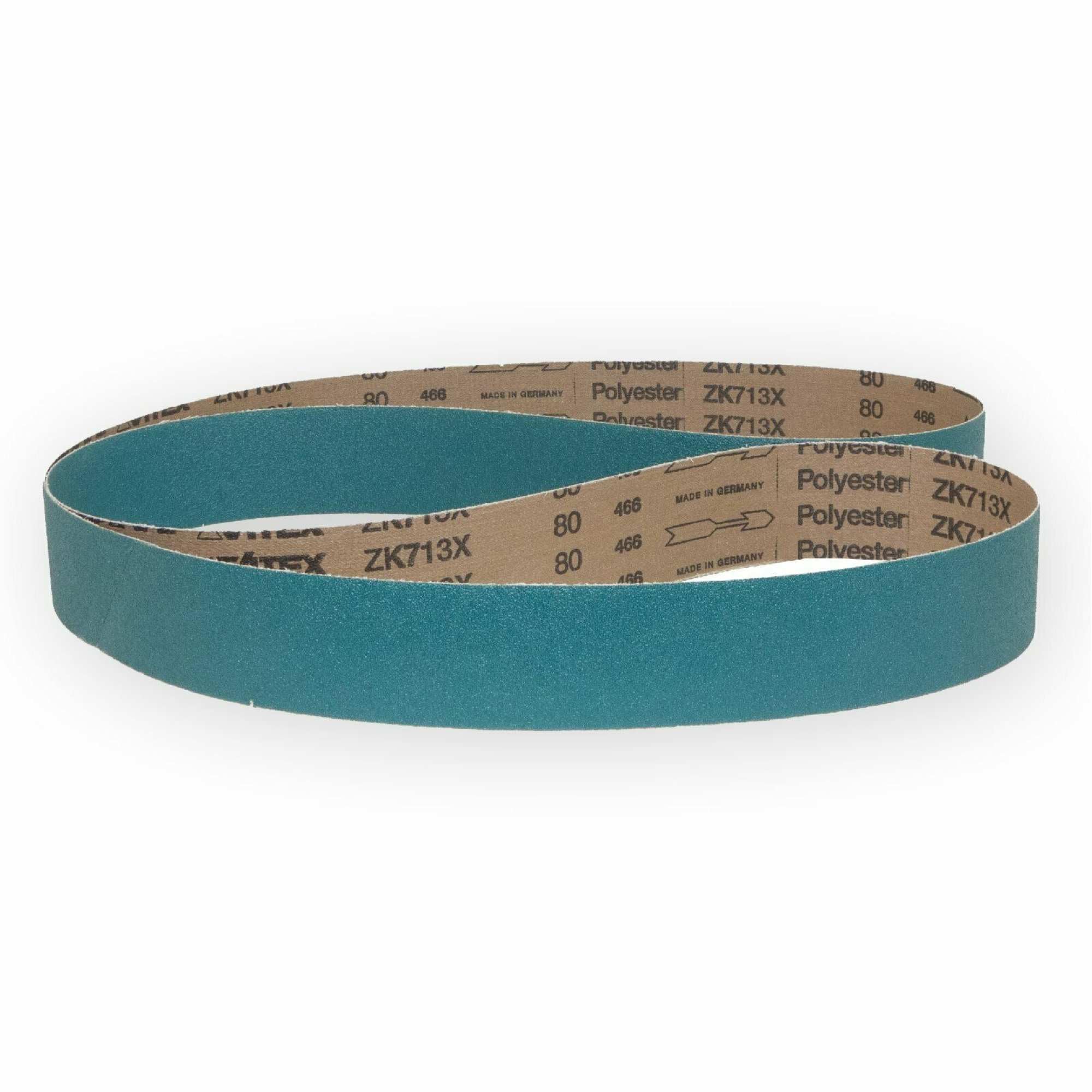 Nastro abrasivo VSM ZK713X ossido di zirconio – 50 x 2000 mm – grana P40 – 5 pezzi – per metallo acciaio inossidabile INOX – base tessuto robusta e resistente agli strappi – nastri abrasivi