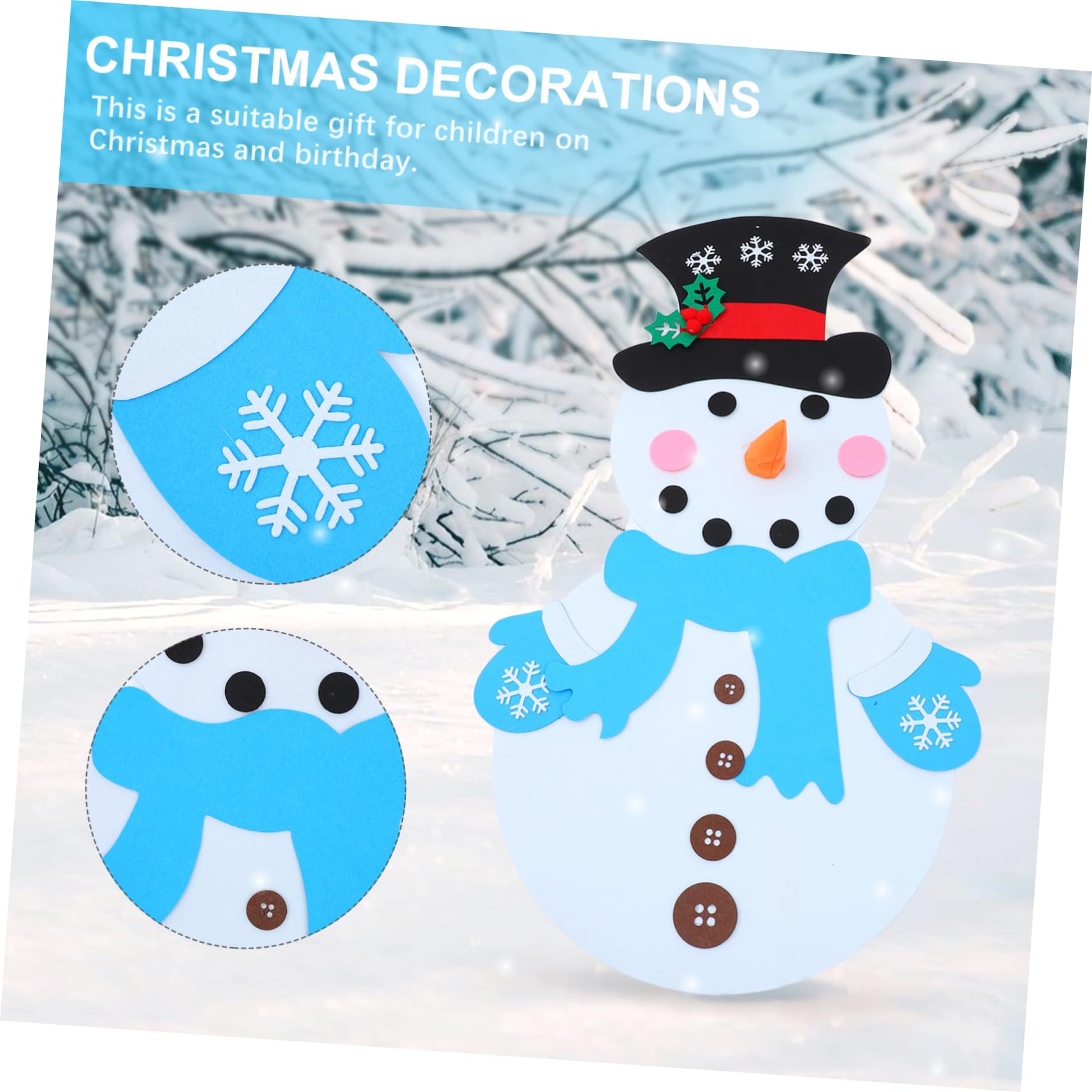 Garneck 3 Set Ornamento Decorazioni Natalizie Con Gnomi Pupazzo Di Neve in Feltro Per Corredo Natalizio Kit Nevicata Calendario Dell'avvento in Tessuto Nevicare Fai Da Te Provato