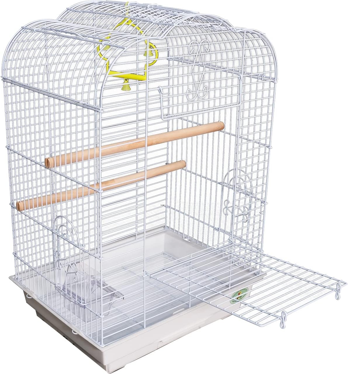 King's Cages ES 1814 03 18" W x 14" D x 22" H Bird cage Toy Toys Cockatiels Canaries (White)