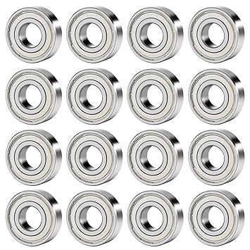 Sh 627ZZ Ball Bearing Double Shielded and Lubricated for Fidget Spinner, Skating Wheel Bearings, Skateboard Bearing, Mini Motor, Etc. (7mm X 22mm X 7mm) - Pacl of (16)