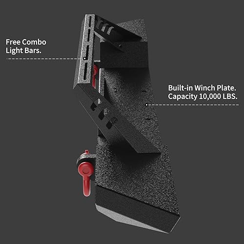 Miniatura 3 de Parachoques delantero todoterreno para Jeep Wrangler JKJKU 2007-2018, JLJLU 2018-2023 y Jeep Gladiator JT 2020-2023, parachoques delantero