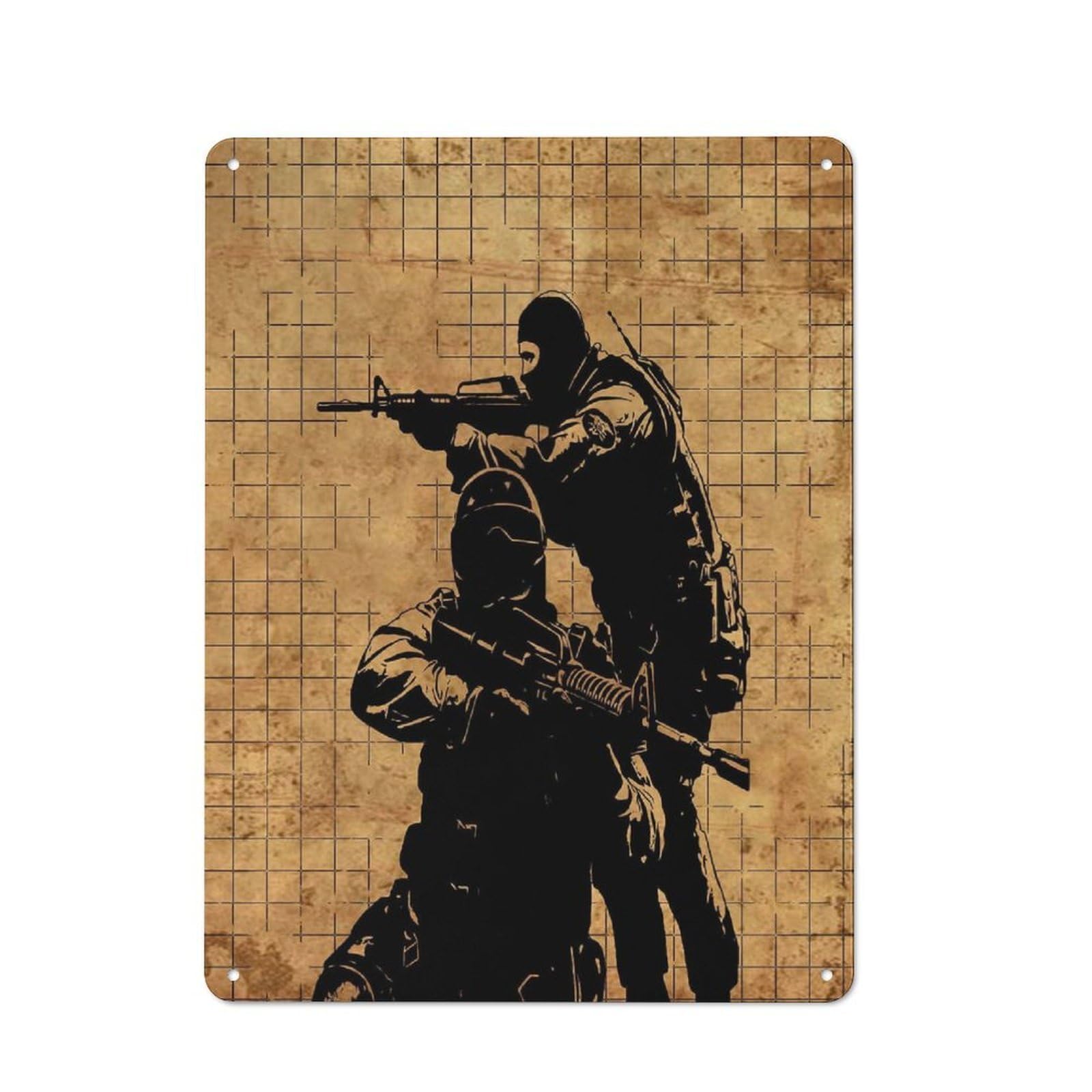 Junmoney Csgo Vintage Metal Wall Decor 40X30cm, Metal Gift Sign For Hallway, Home Bar, Garage Or Study