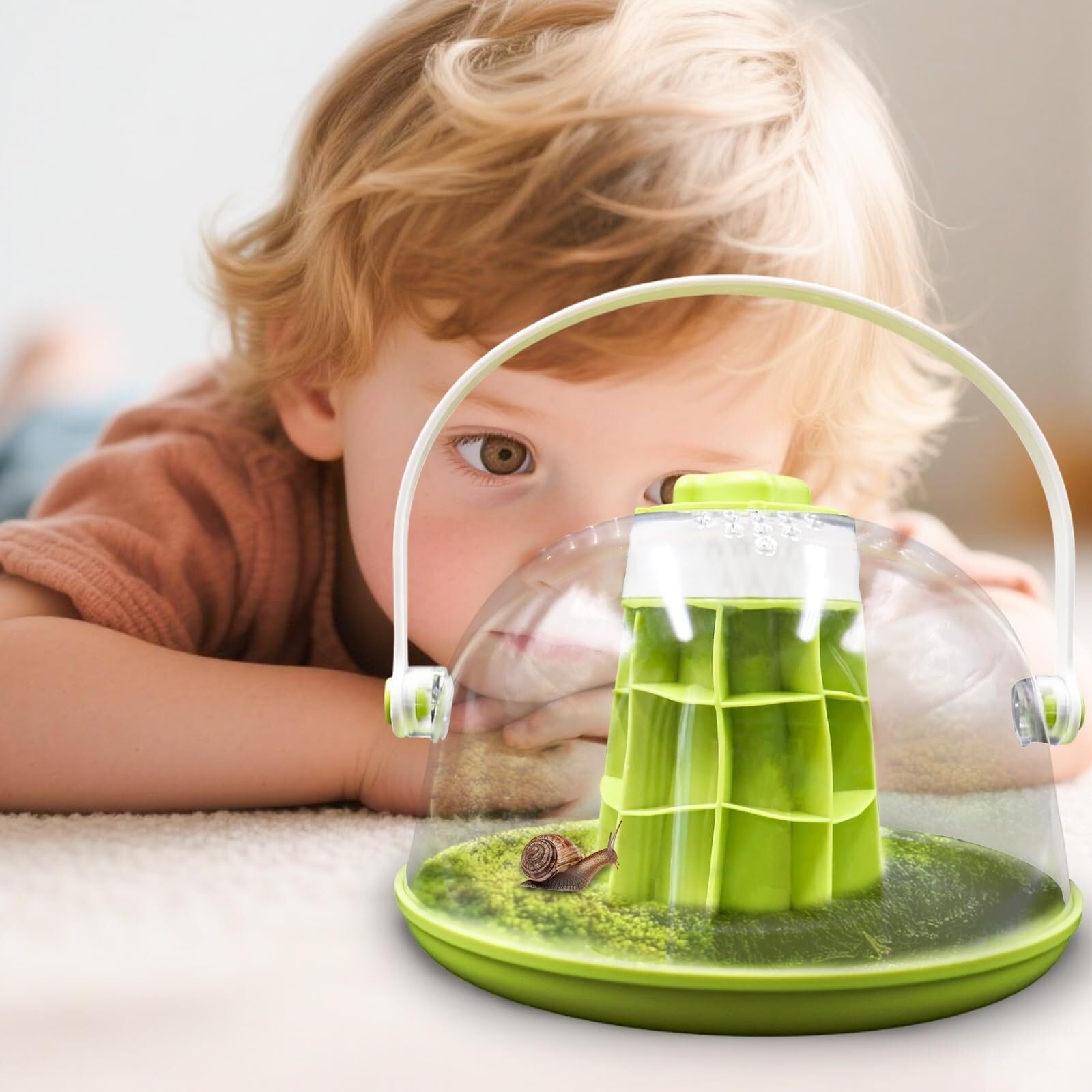 Pudełko Do Karmienia Zestaw Do Terrarium Dla Ślimaków Okrągłych, Plastikowa Podstawa, Wyjmowane Siedlisko Terrarium Dla Gadów