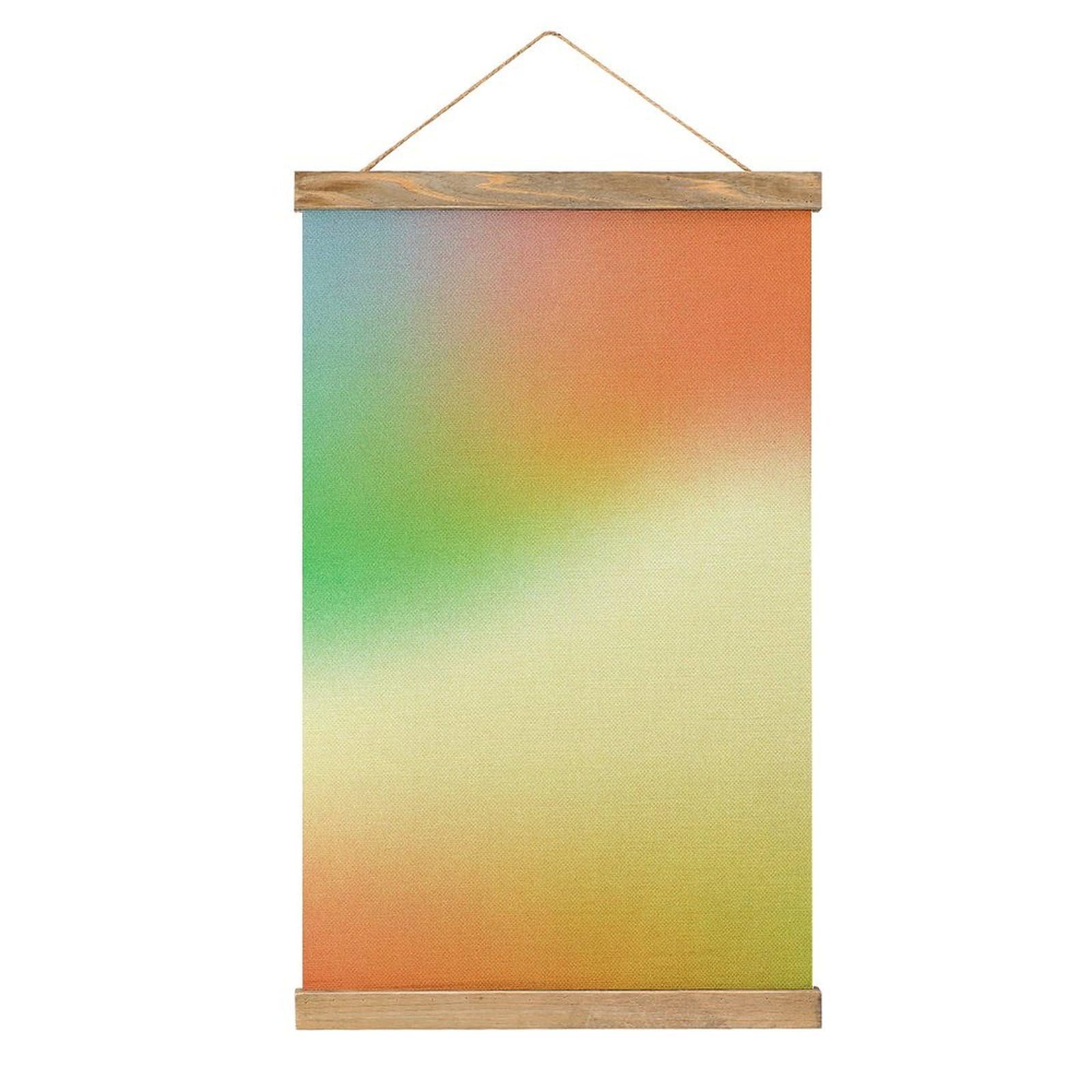 Jubonexis Minimalist Abstract Grainy Texture Diffused Color Canvas Painting Wood Frames Poster Hanger Hanging Picture Kit Wall Art