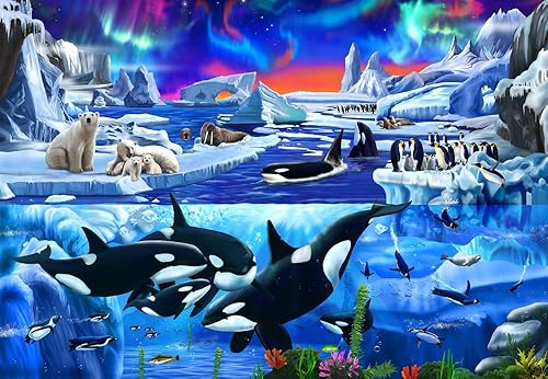 Vermont Christmas Company Frosty Friends - Rompecabezas de 100 piezas, piezas grandes, perfecto para niños y personas mayores