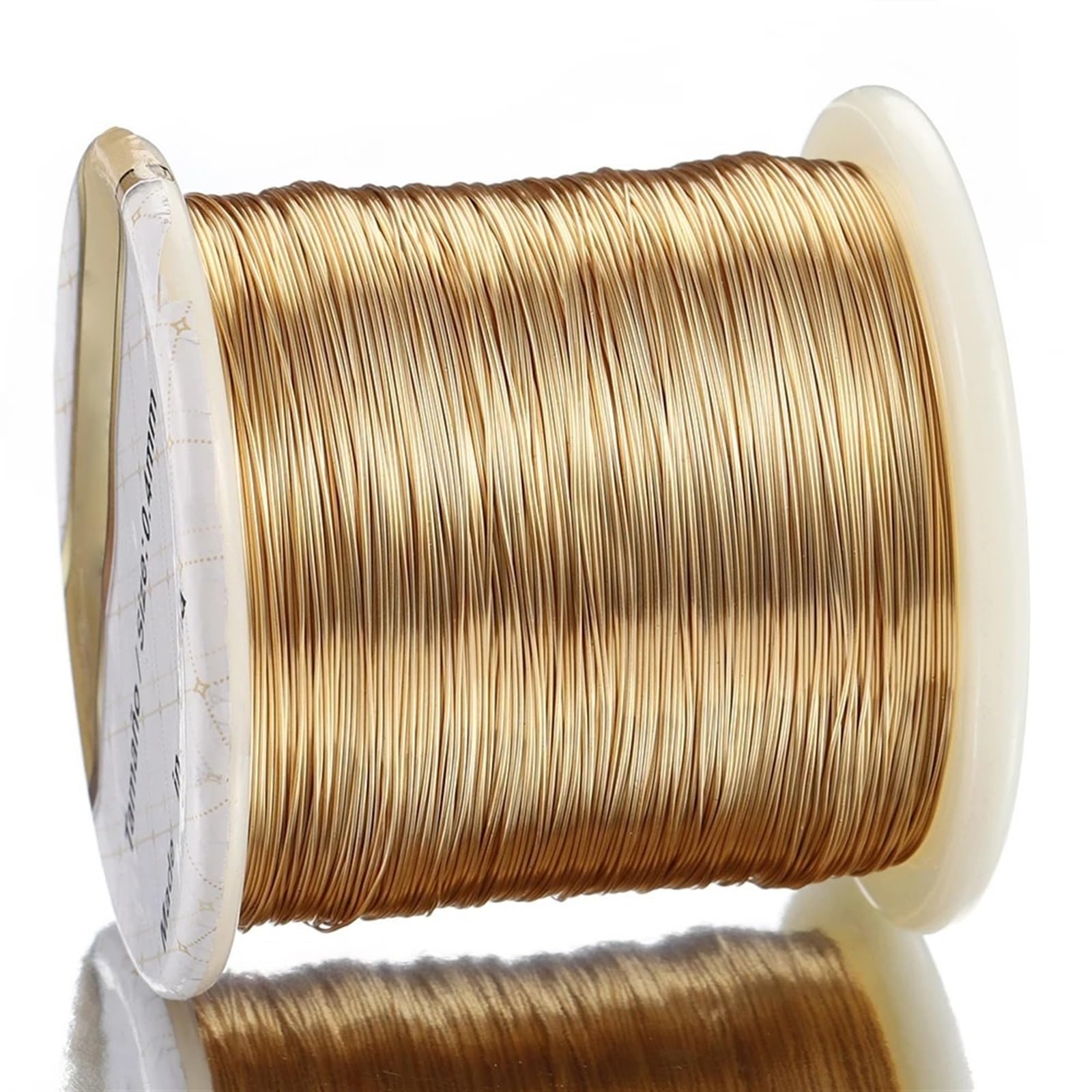 Filo per Gioielli in Alluminio, 1 Rotolo di Filo di Rame for Perline Anti-scolorimento, Filo modellabile e Resistente all'ossidazione(KC Gold Color,0.2mm 500meters)