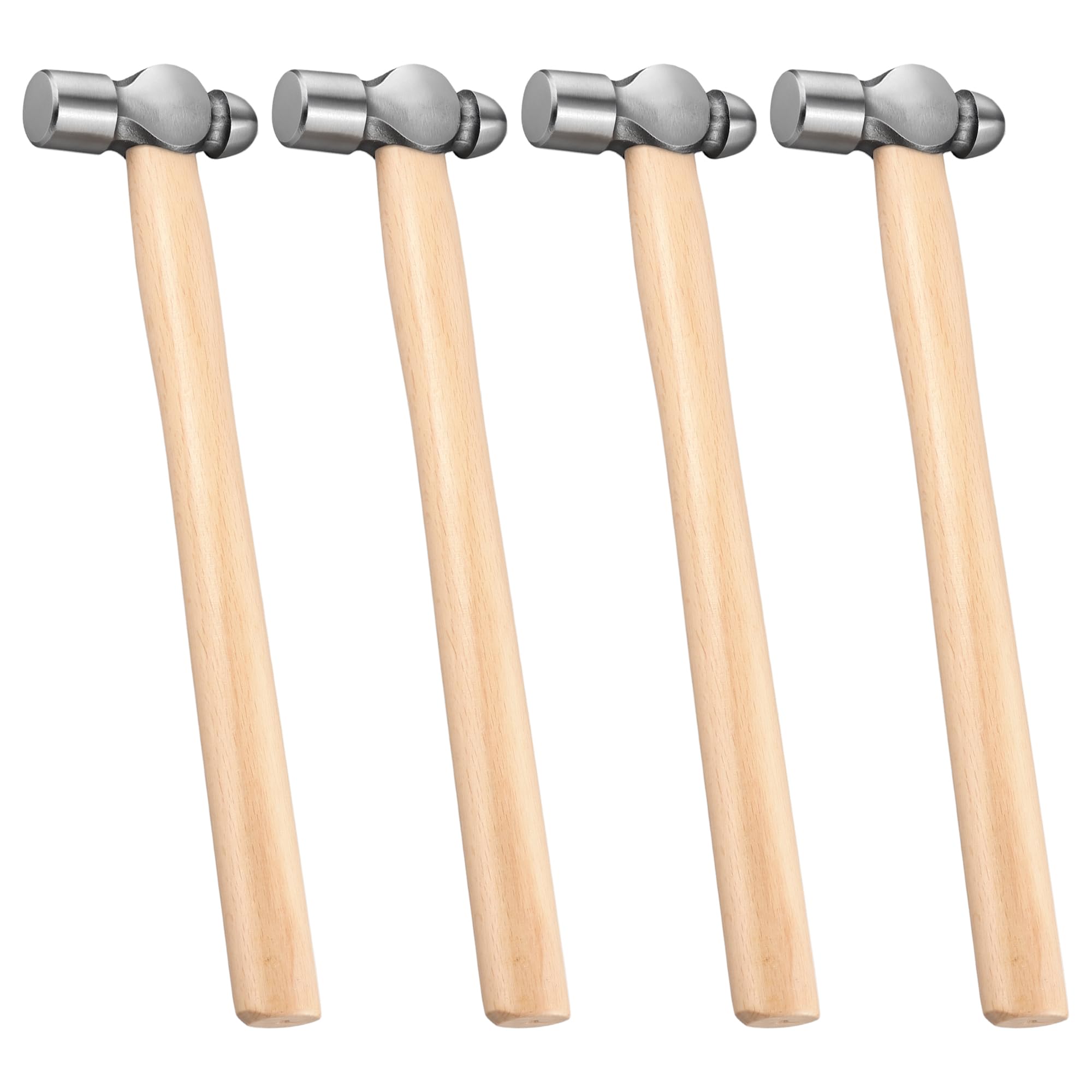 SENJEOK Ball Pein Hammer Set, 4 oz, Small Cross Pin Hammer with Wood Handle, 23x6.5x2 cm, 4 Pcs