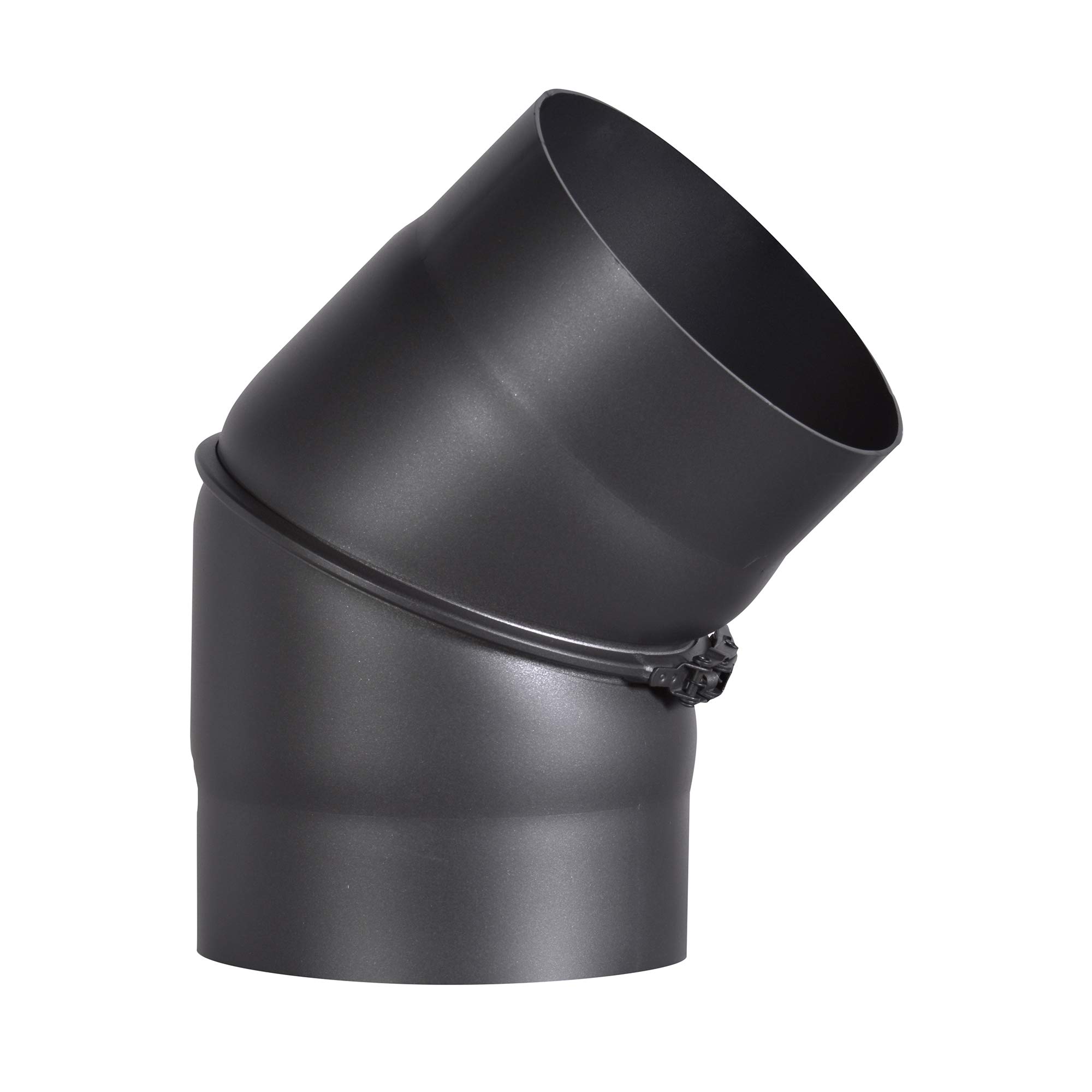 FIREFIX R150/1 kachelpijp van 2 mm dik staal (rookbuis) in 150 mm diameter, voor kachels en haarden, Senotherm, zwart, 1000 mm lang