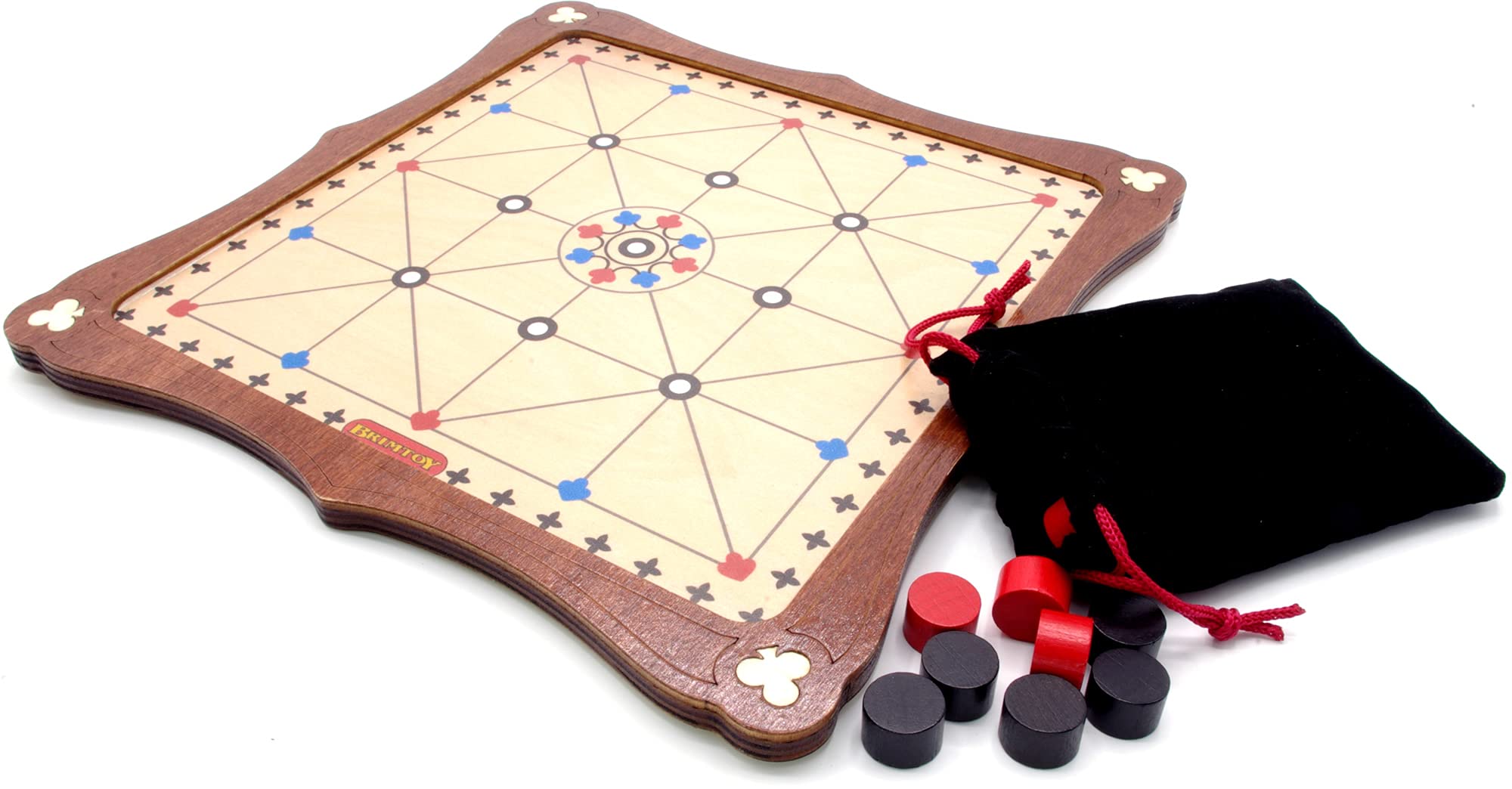 Brimtoy Alquerque traditional wooden board game
