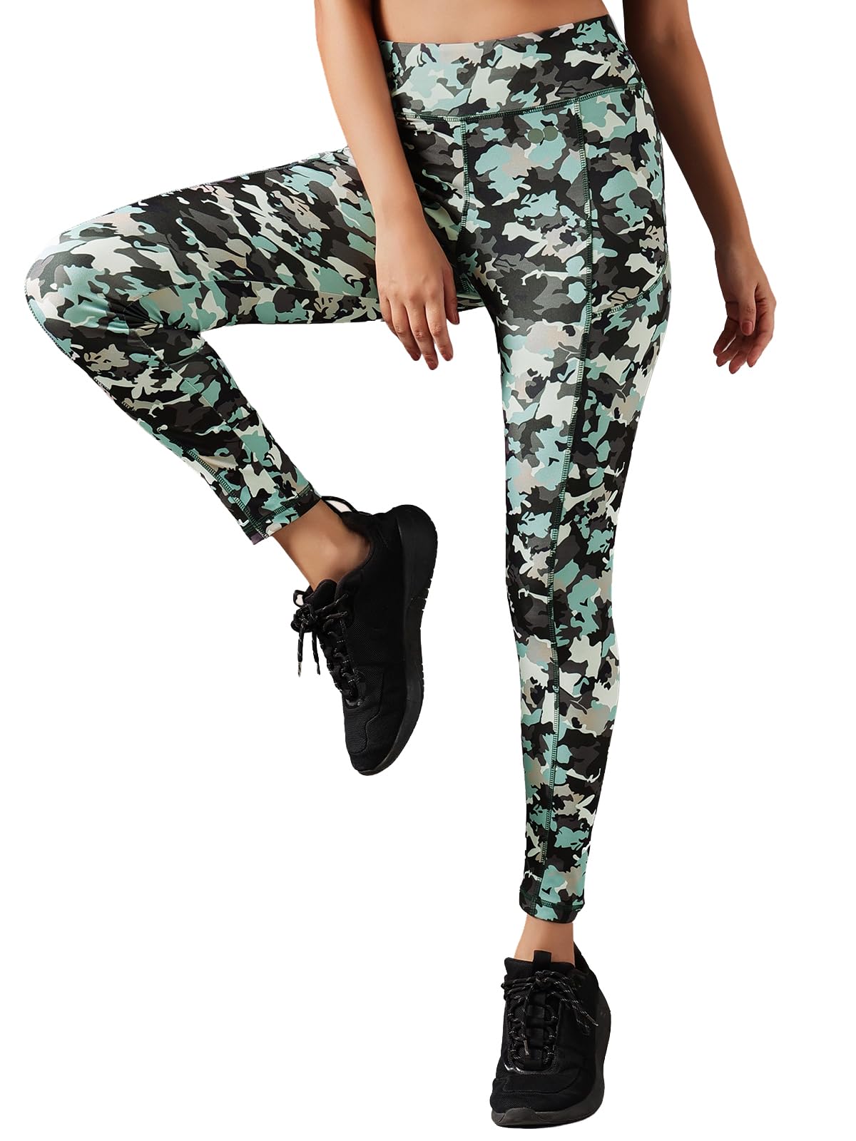 Women's Snug-Fit High Rise Camouflage Print Active Tights