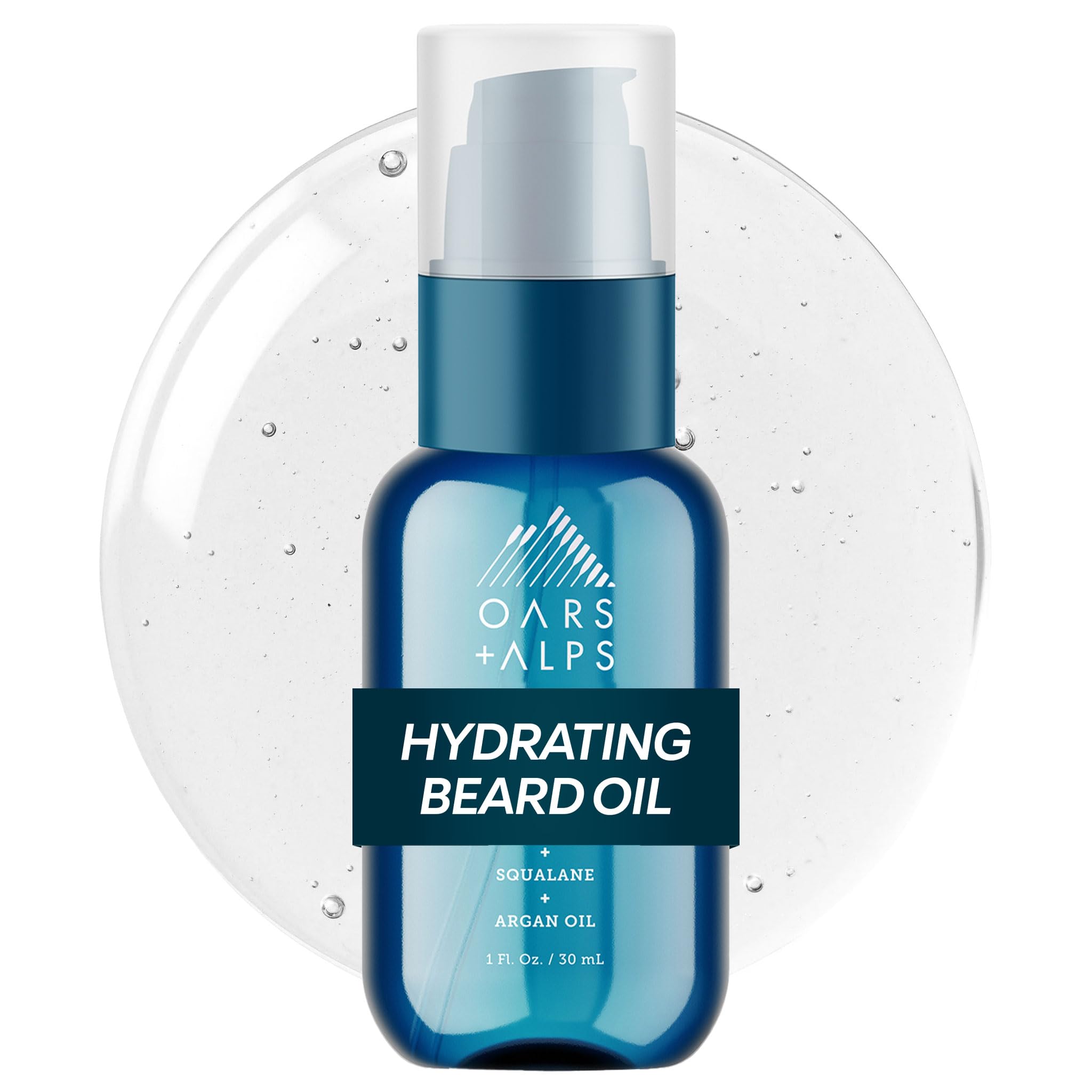 Oars + Alps Hydrating Beard Oil for Men, Moisturizes & Softens Beard, Nourishing Argan & Jojoba Oils, Soothes Skin & Reduces Itch, Lightly Scented, 1 Fl Oz