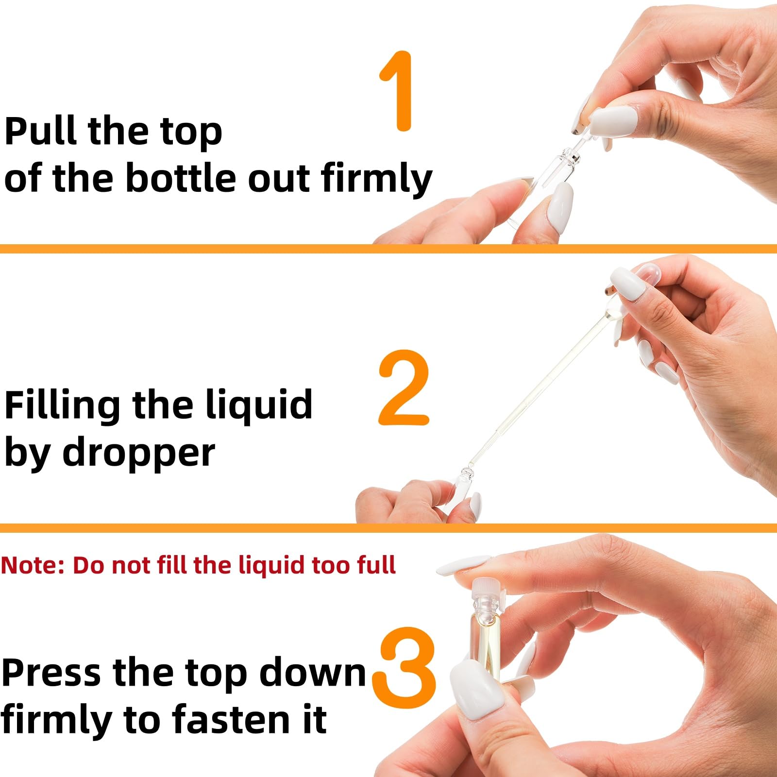 Mini-Parfümprobenflaschen mit 5 Pipetten, leere nachfüllbare Cologne-Dekantflaschen, Reise-Tester-Fläschchen für Duft, ätherische Öle, DIY-Flüssigkeiten, 200 Stück